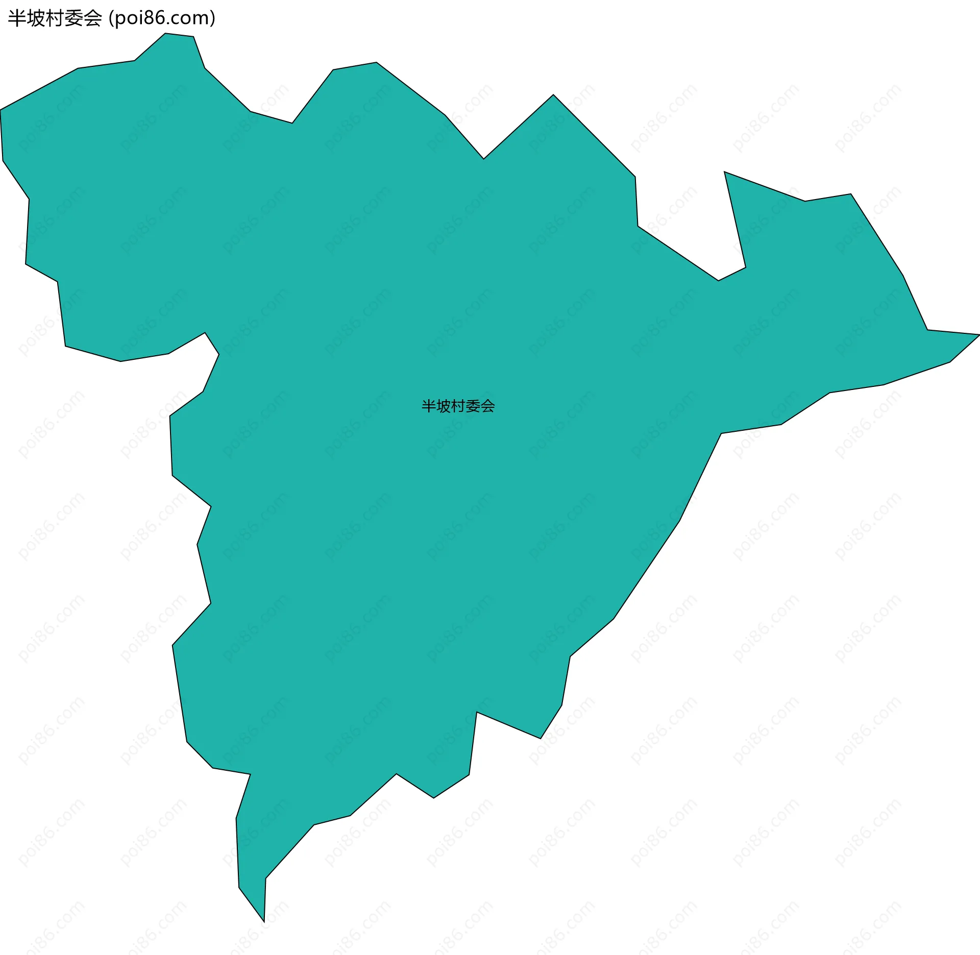 半坡村委会边界地图