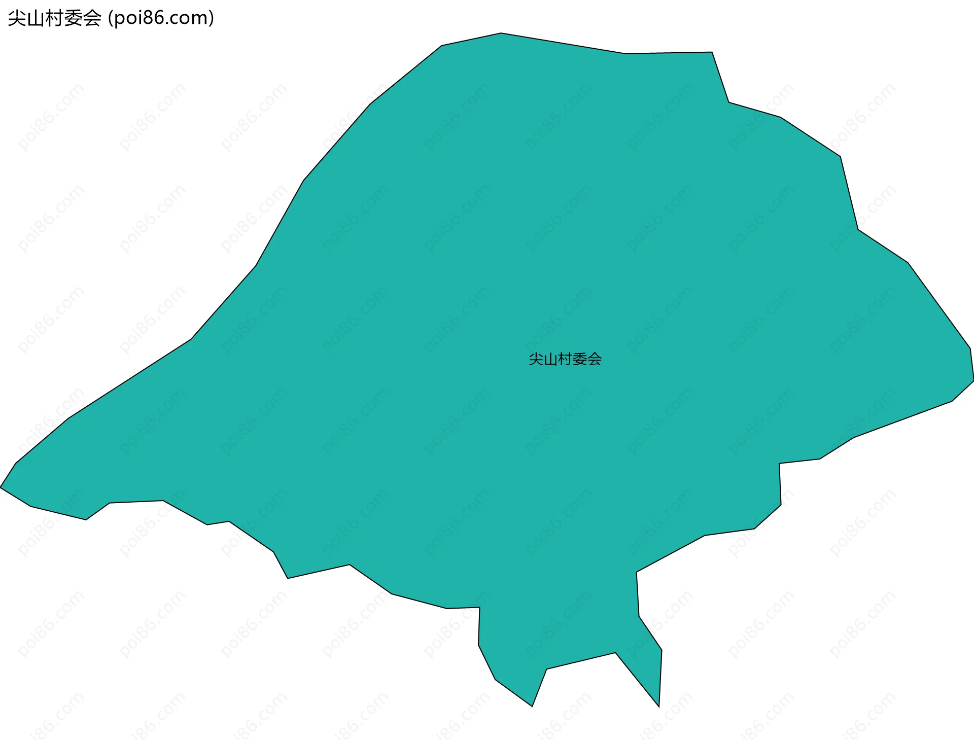 尖山村委会边界地图