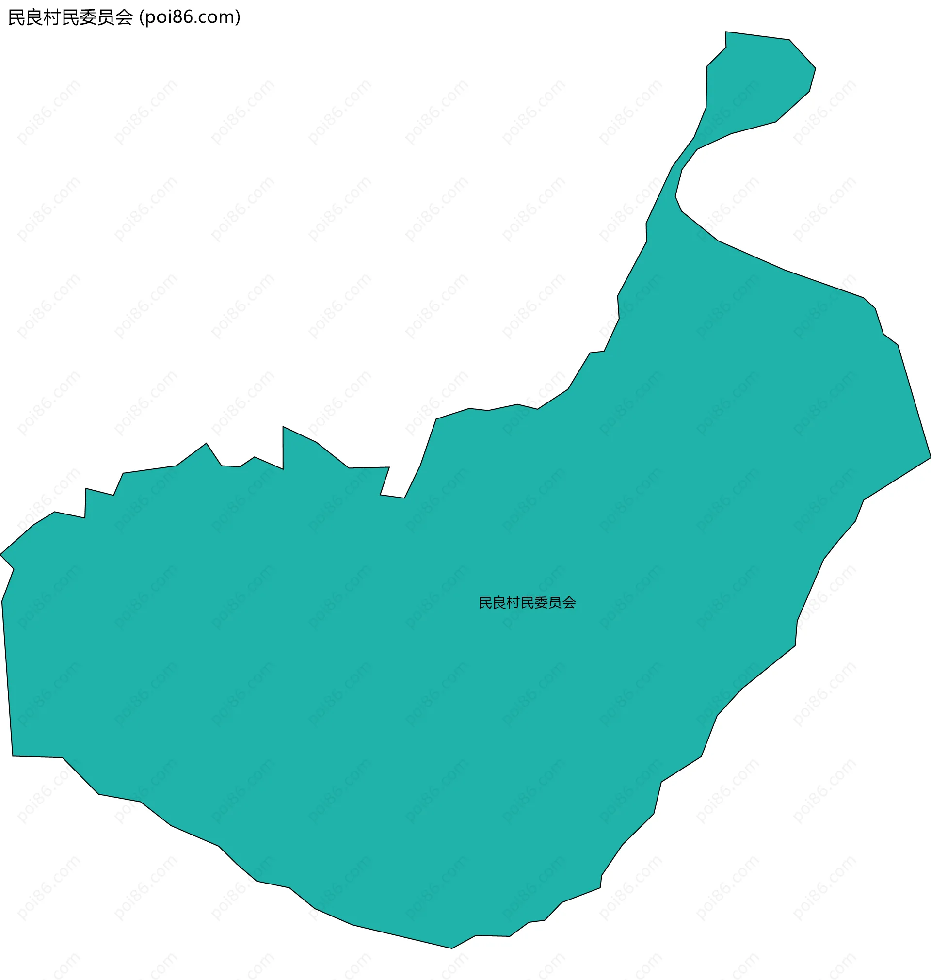民良村民委员会边界地图