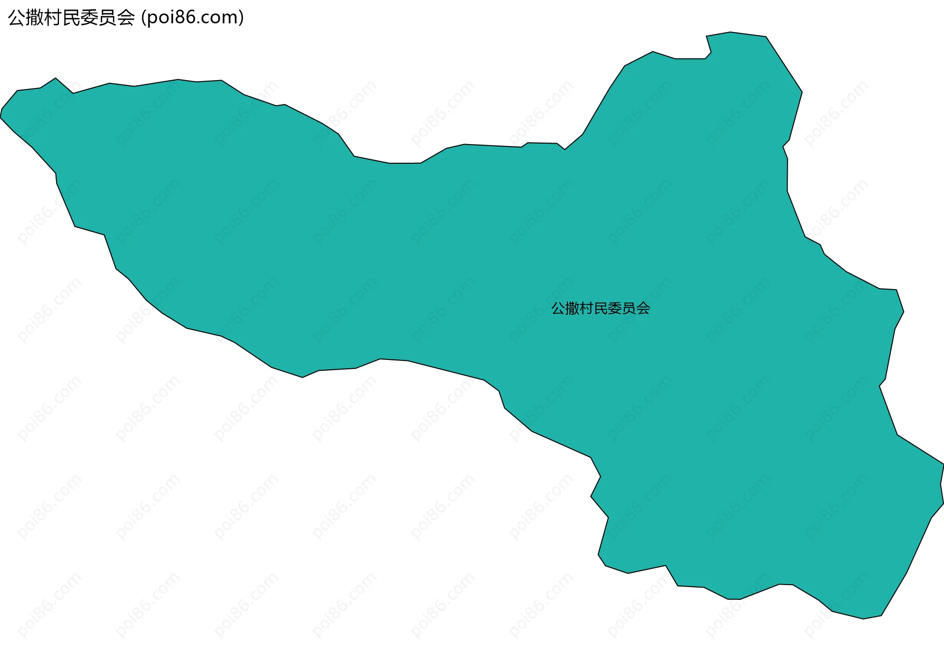 公撒村民委员会边界地图