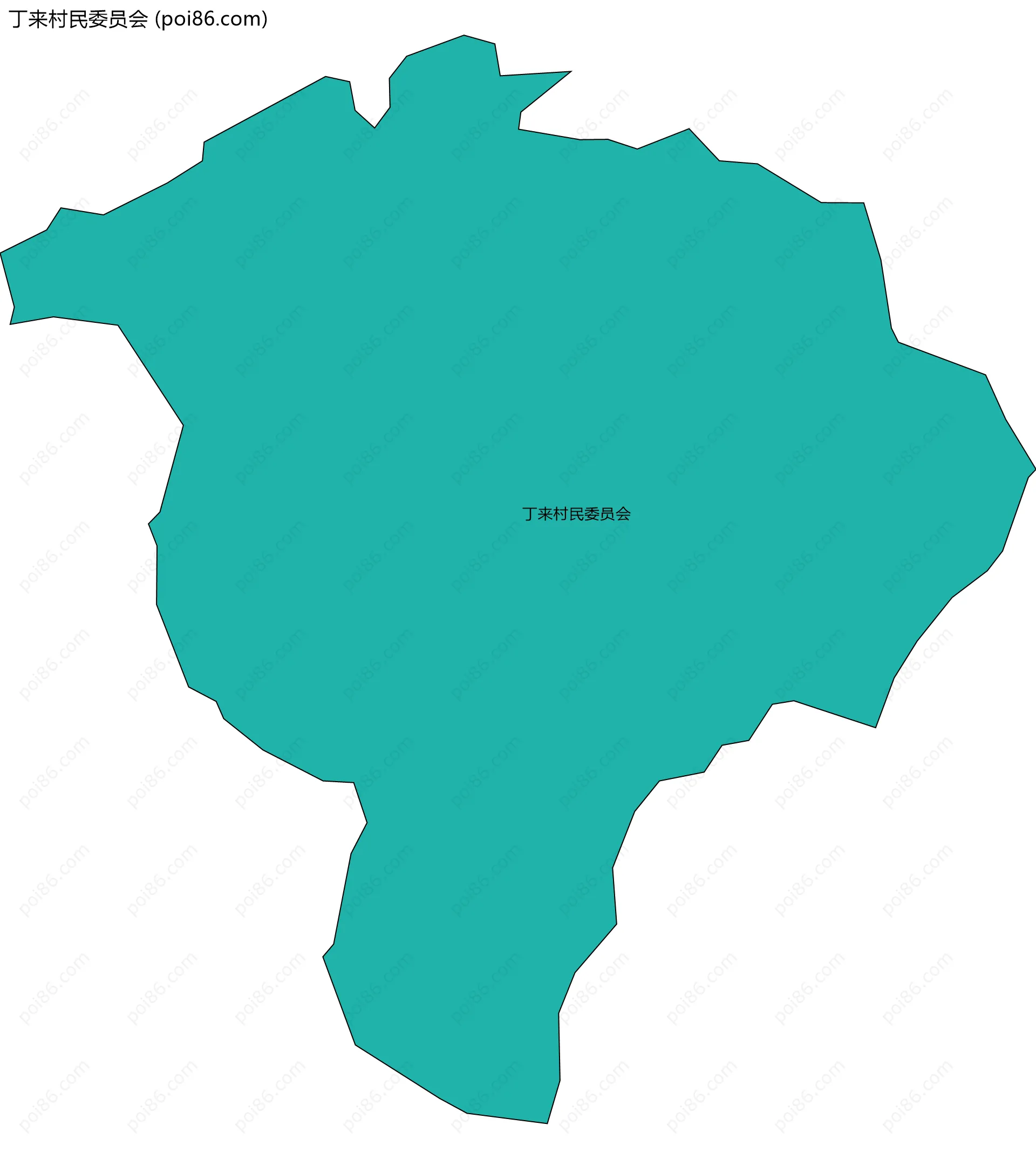 丁来村民委员会边界地图