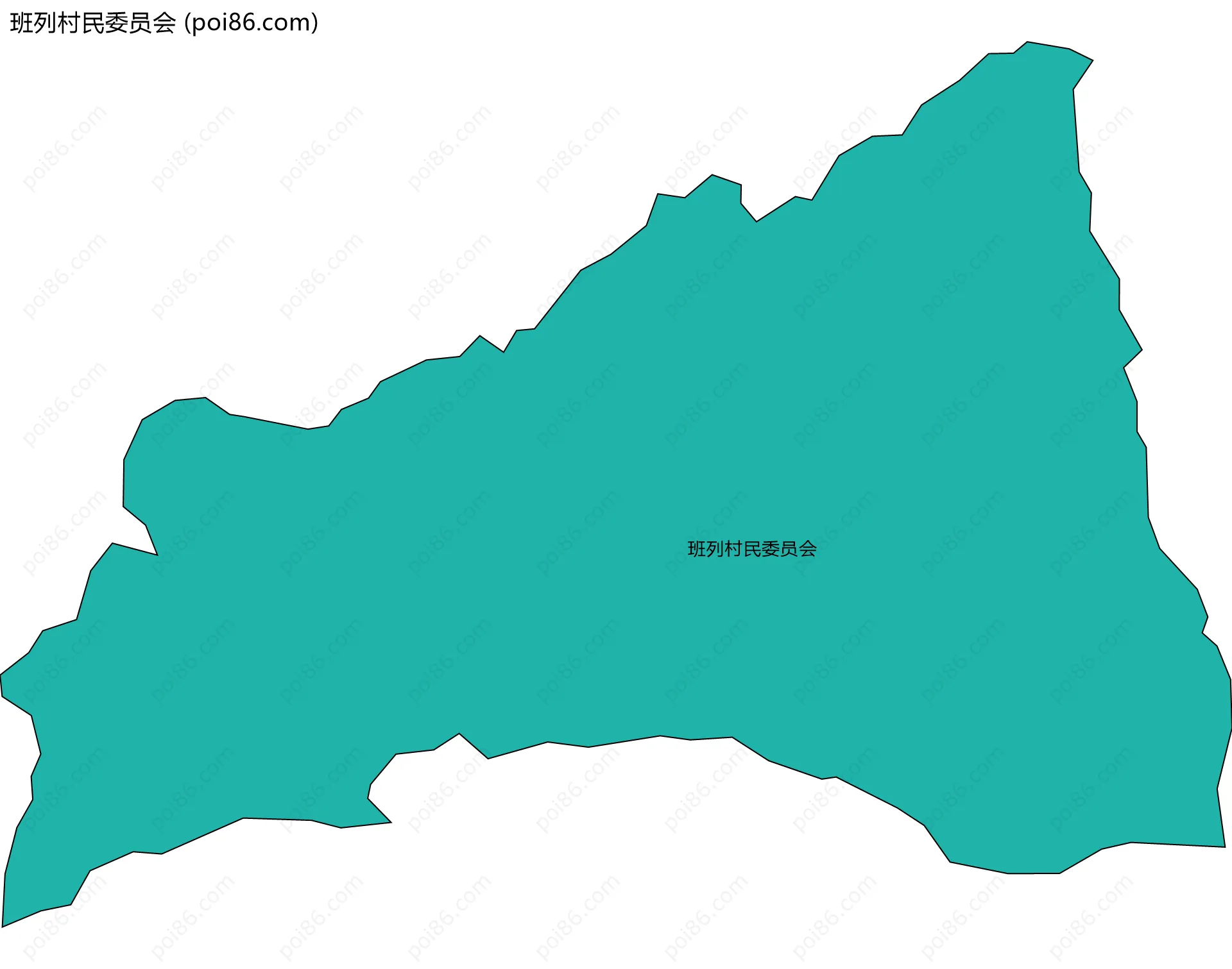班列村民委员会边界地图