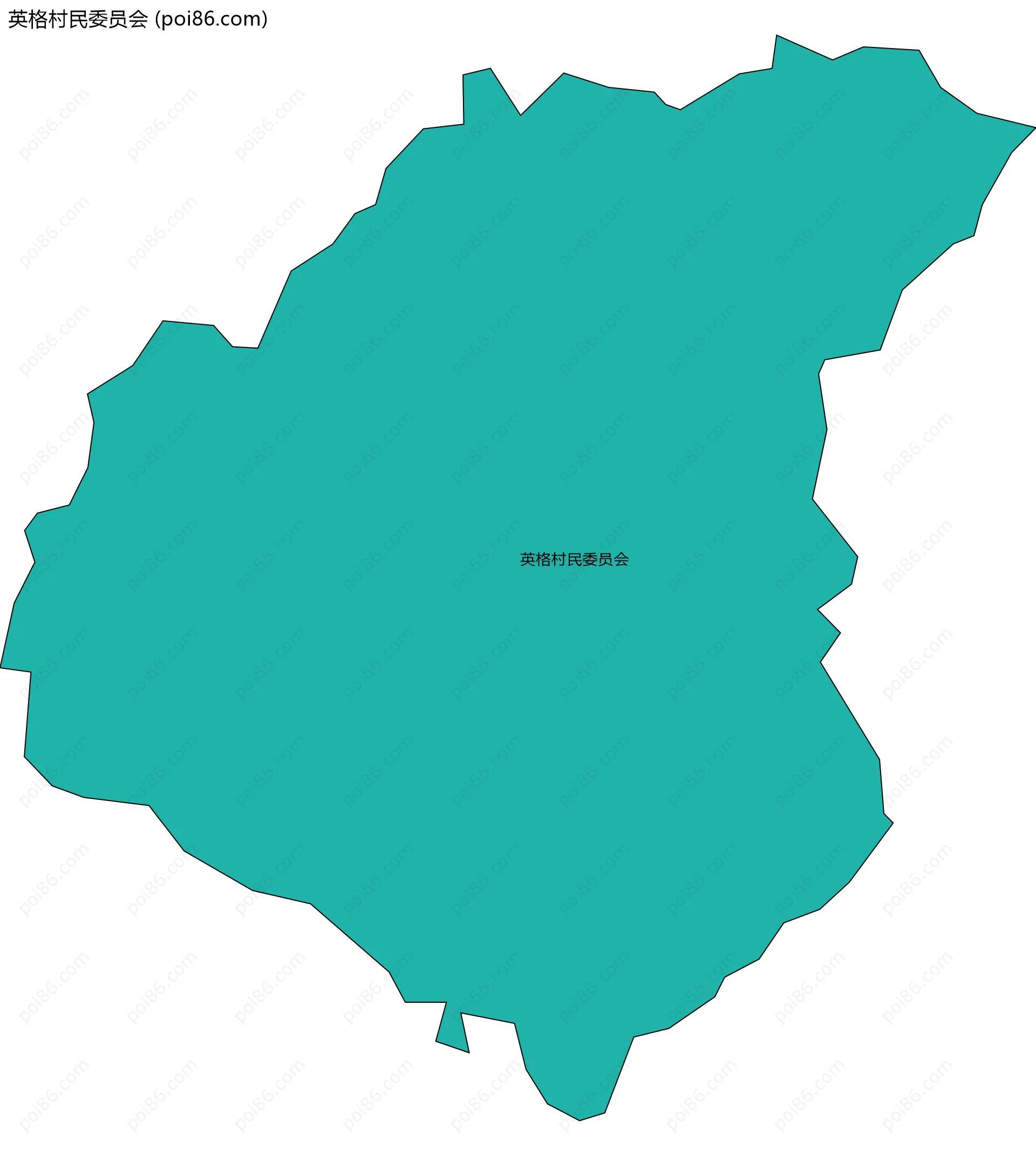 英格村民委员会边界地图