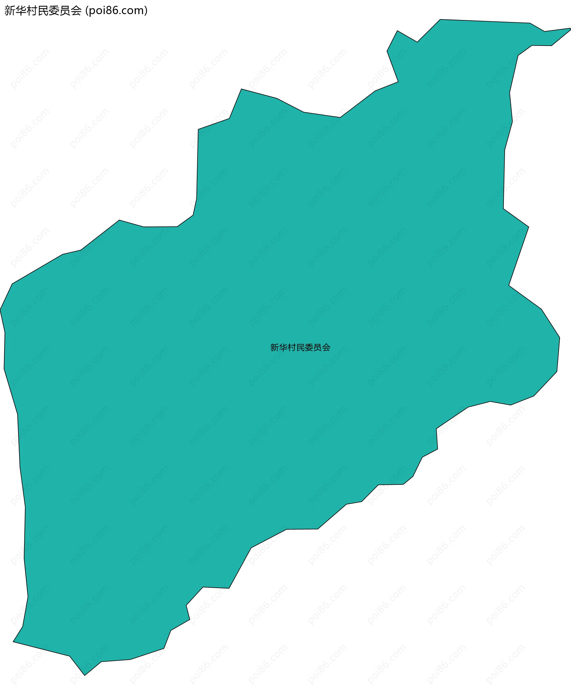 新华村民委员会边界地图