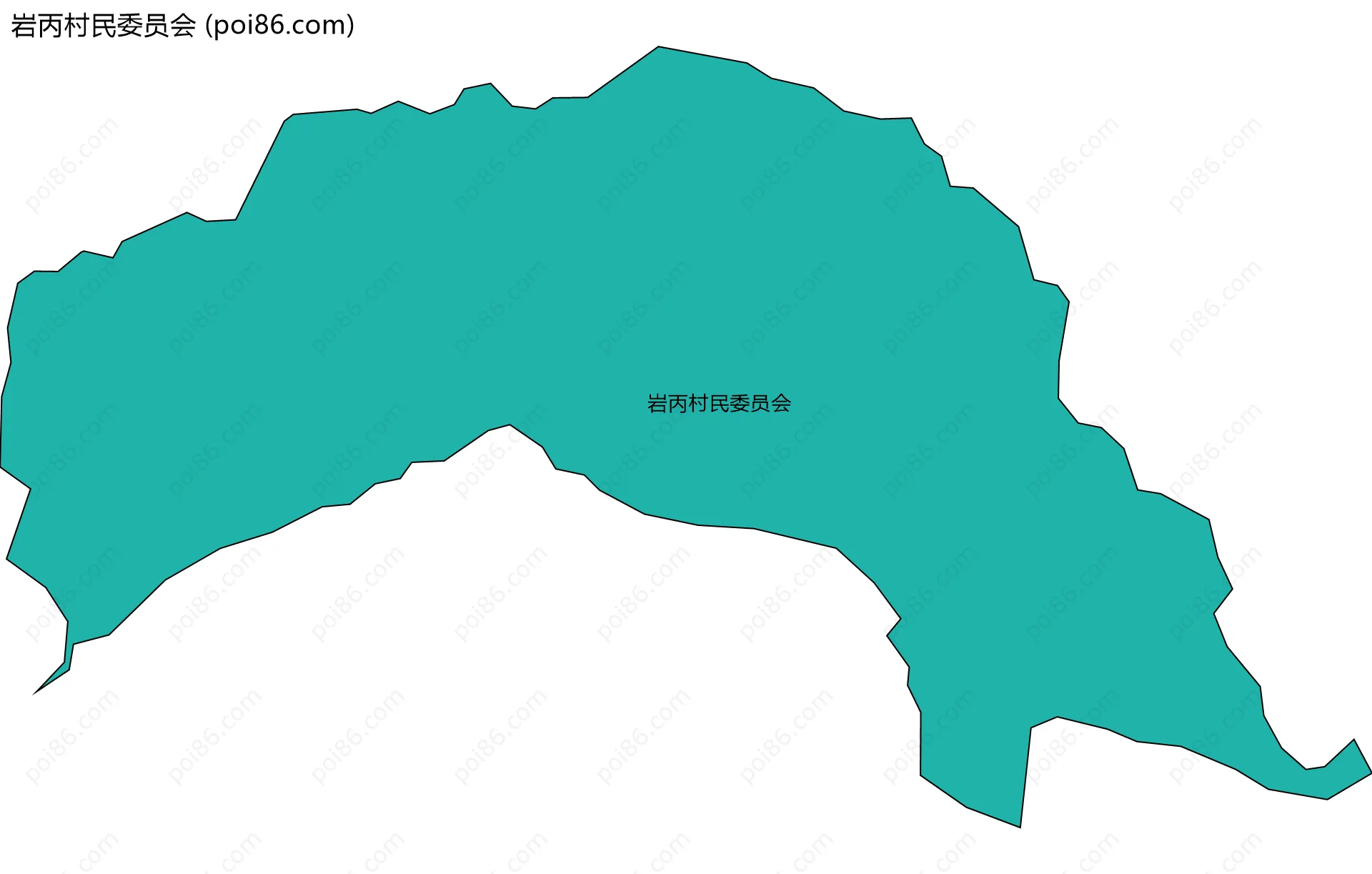 岩丙村民委员会边界地图