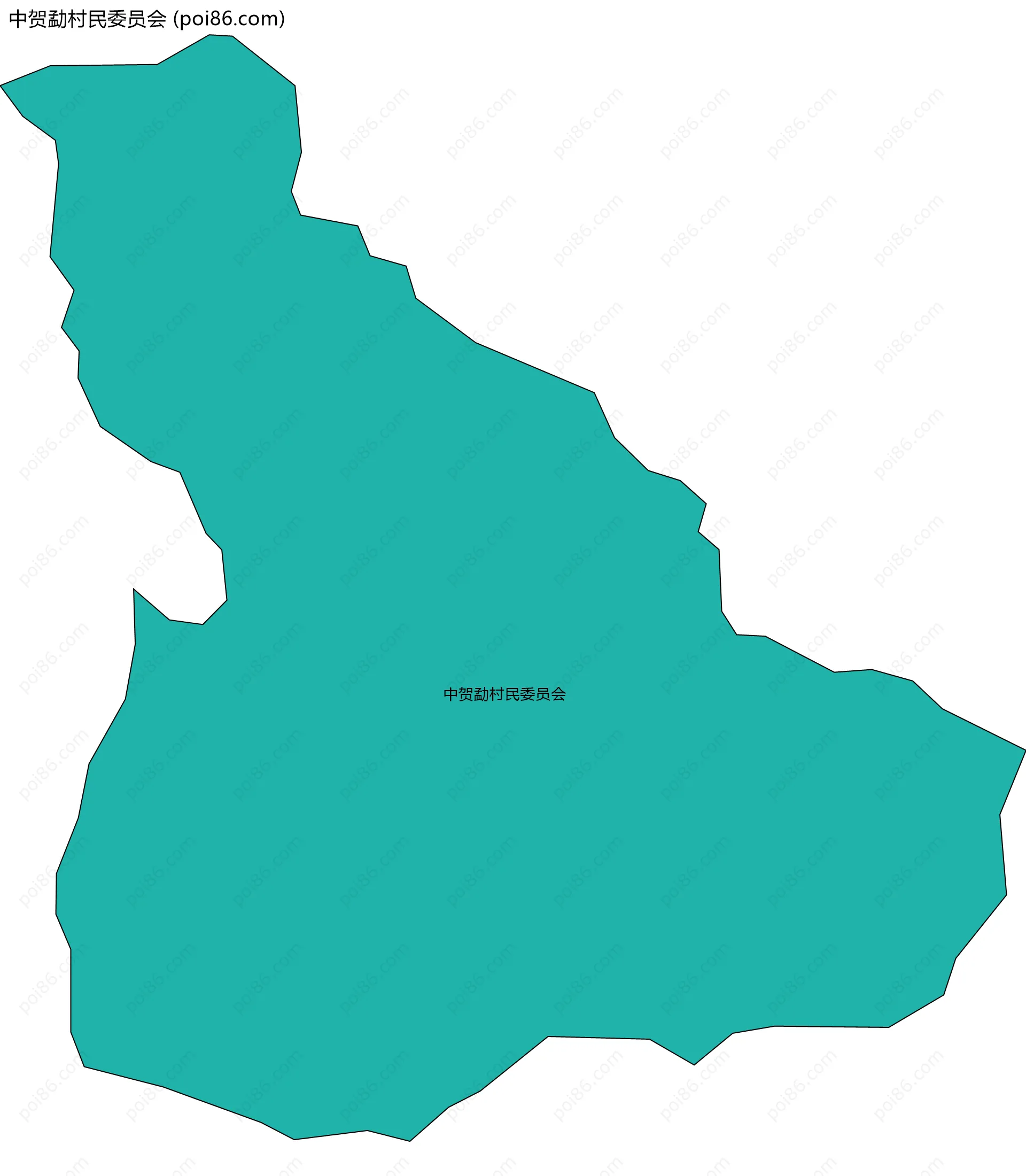 中贺勐村民委员会边界地图