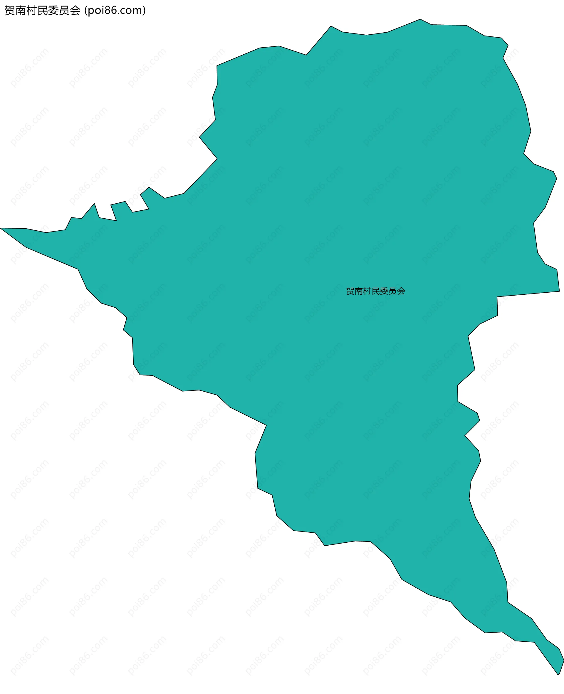 贺南村民委员会边界地图