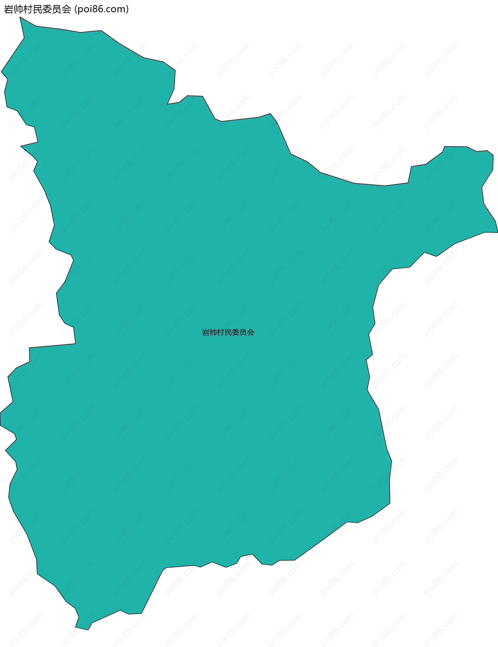 岩帅村民委员会边界地图