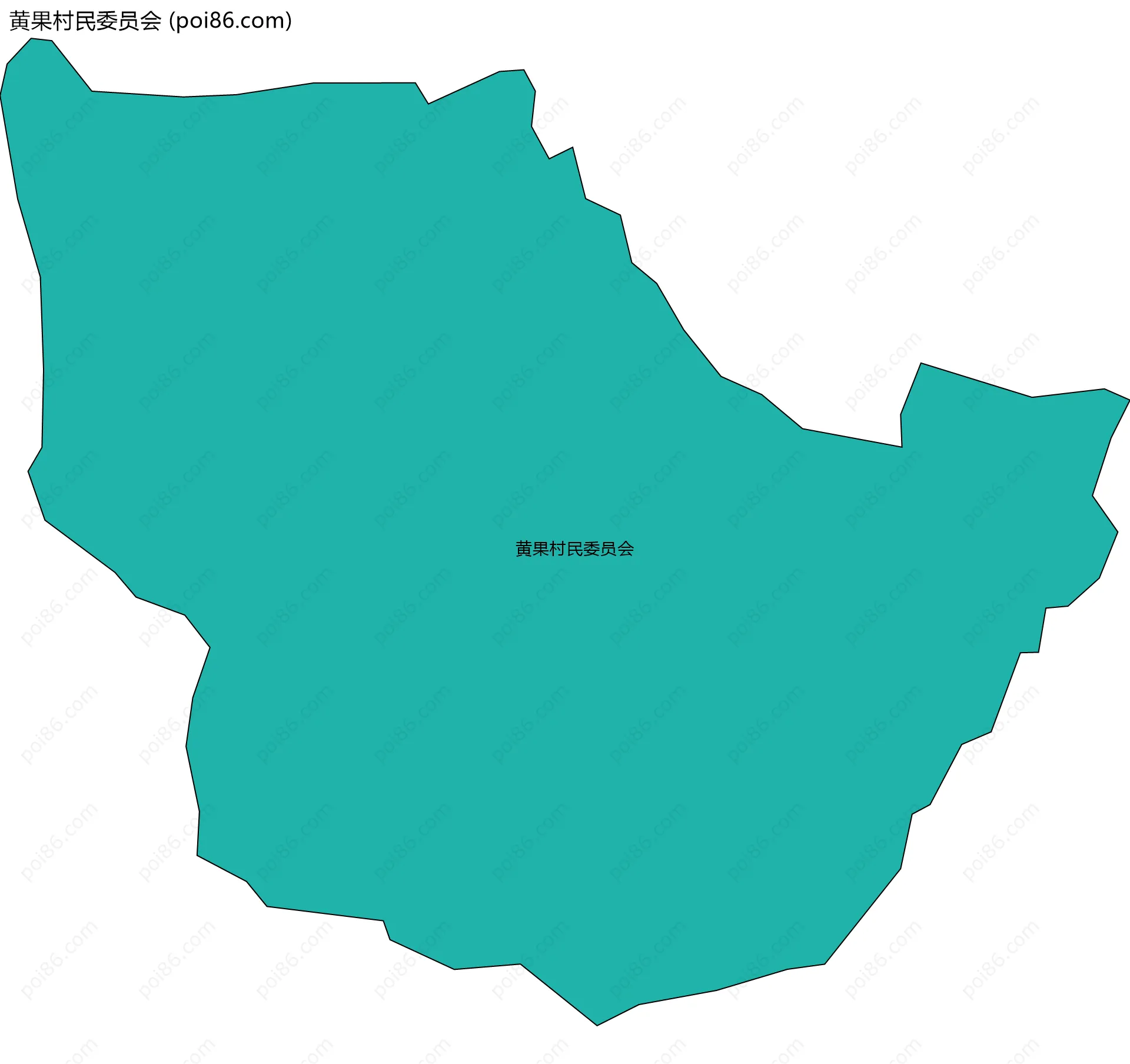 黄果村民委员会边界地图