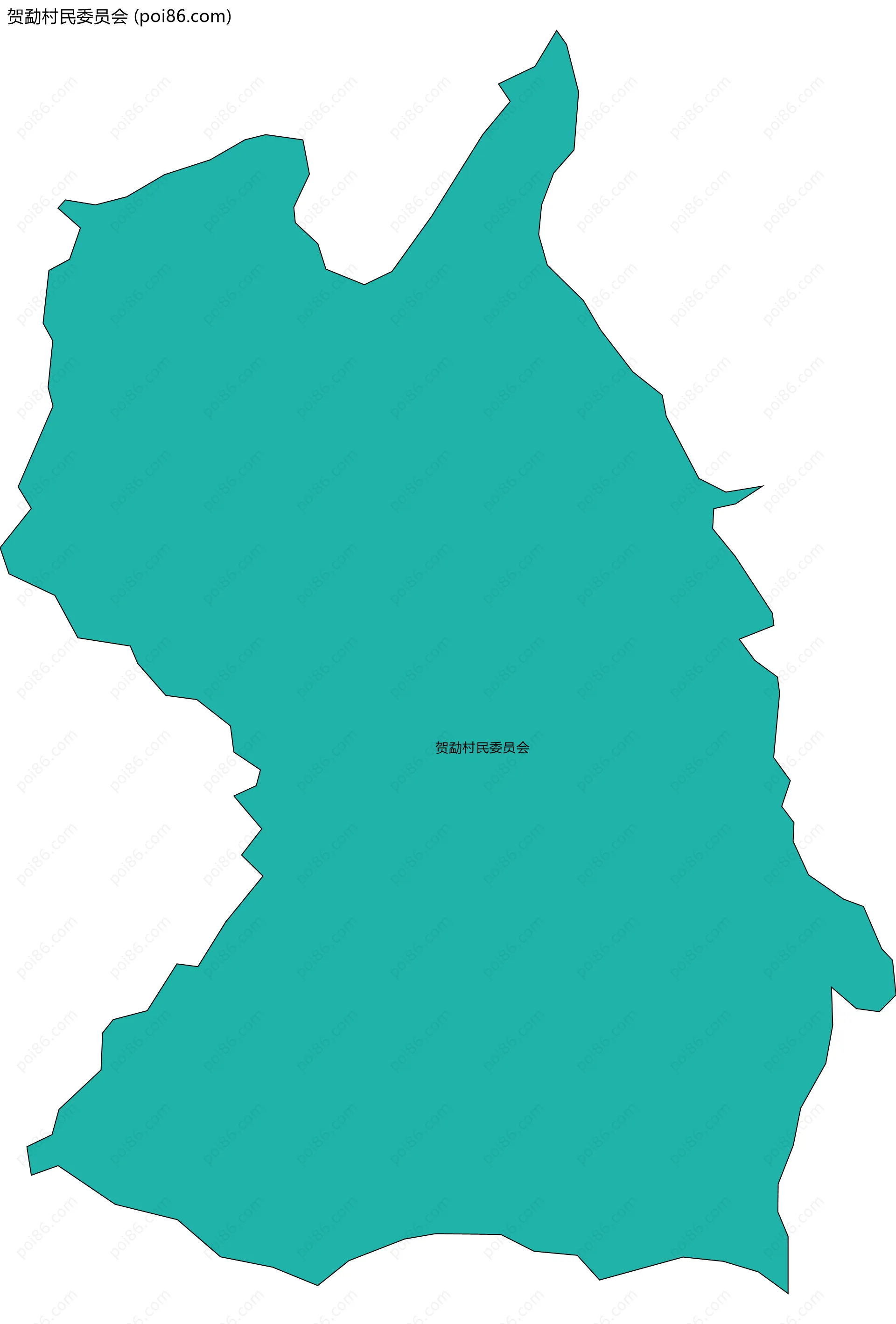 贺勐村民委员会边界地图