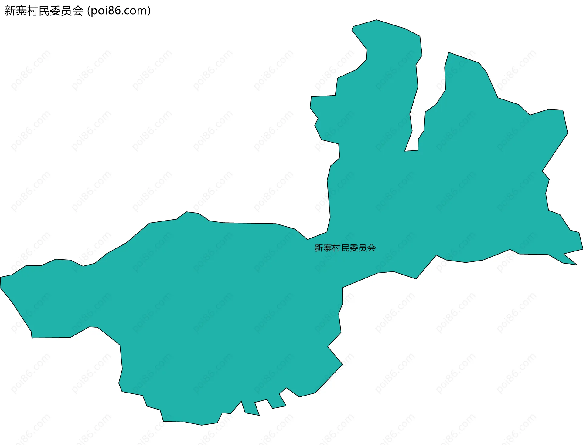新寨村民委员会边界地图