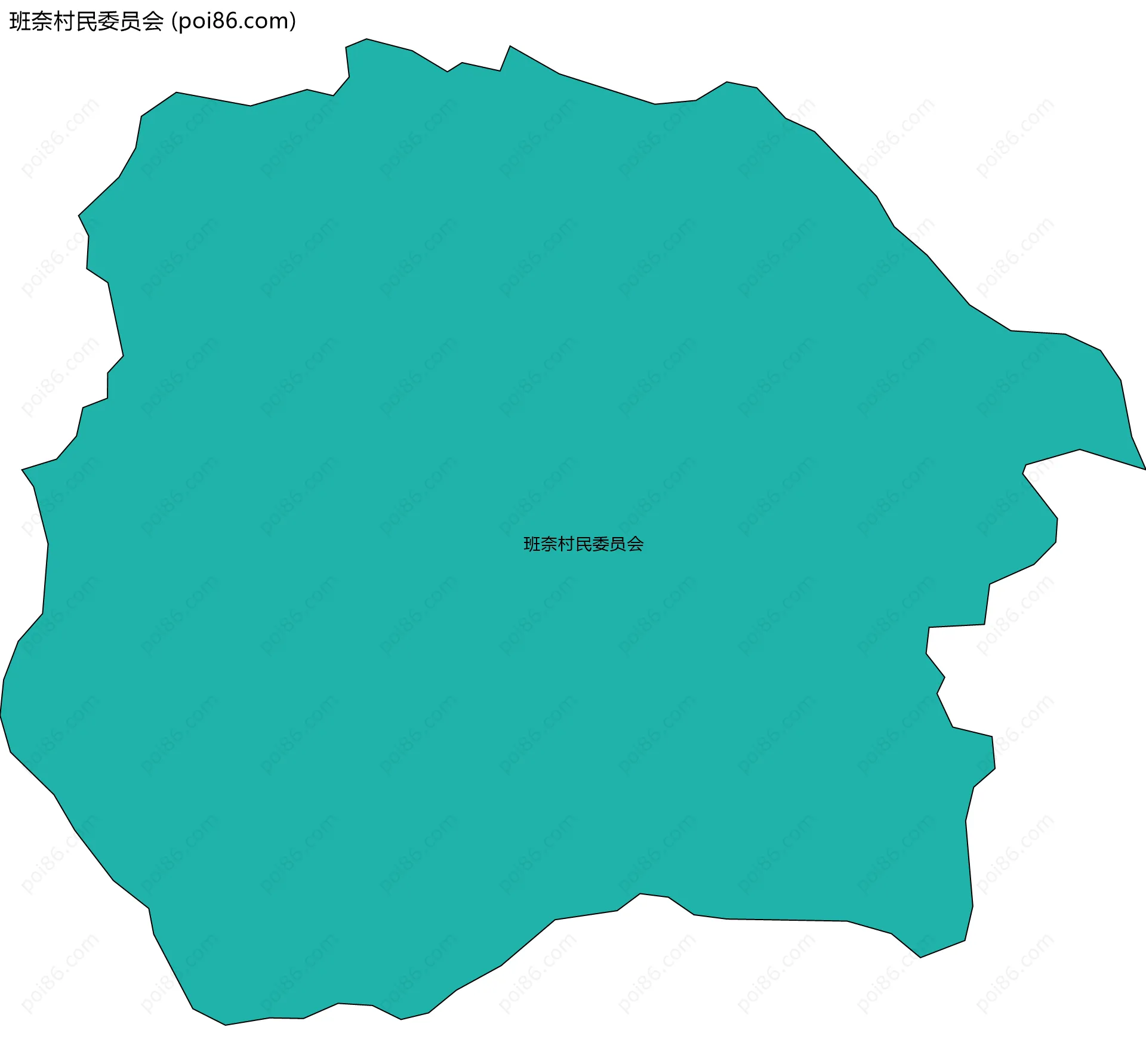 班奈村民委员会边界地图