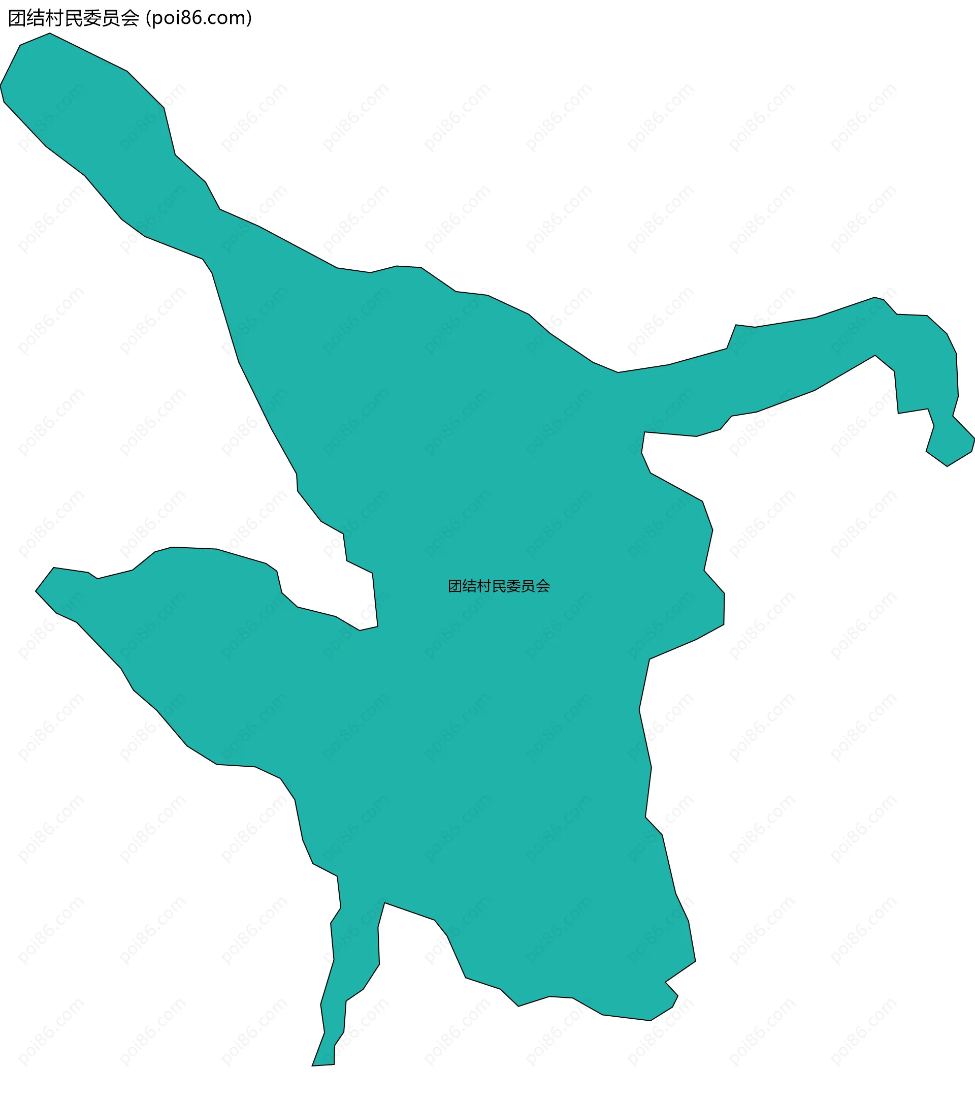 团结村民委员会边界地图