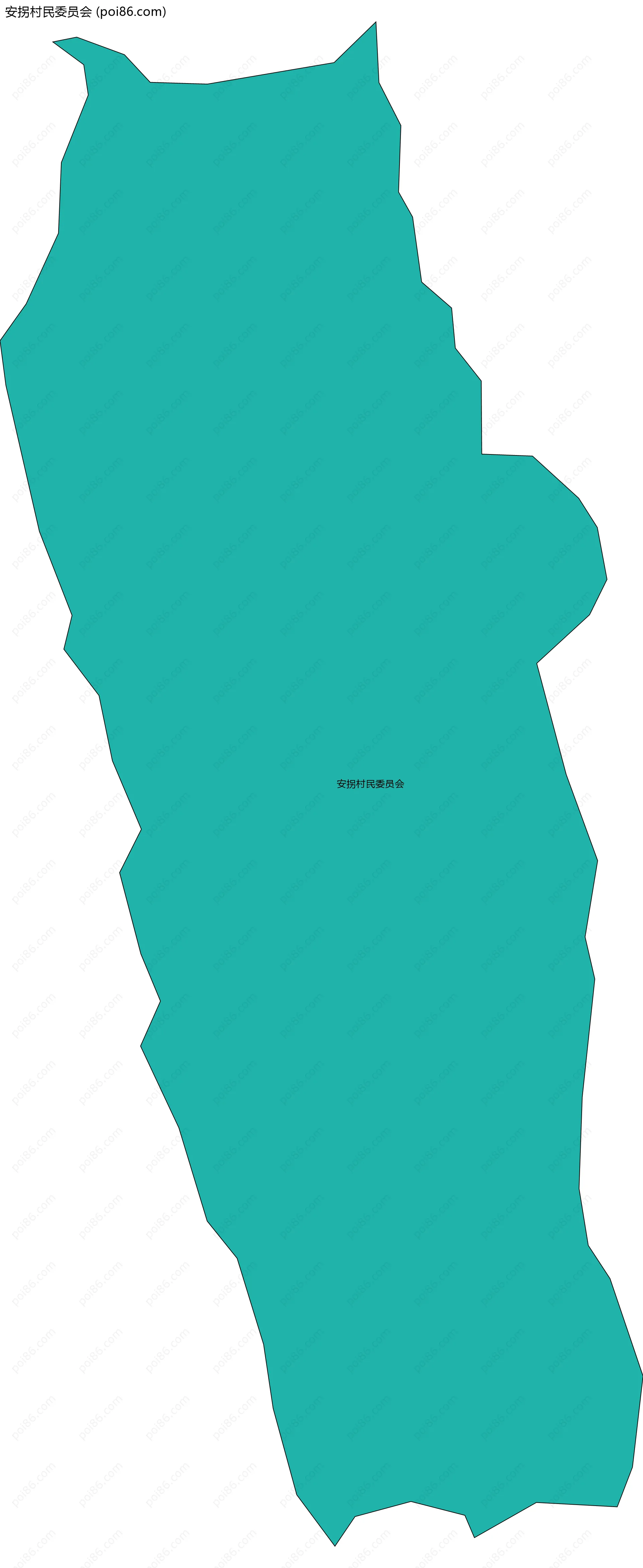 安拐村民委员会边界地图