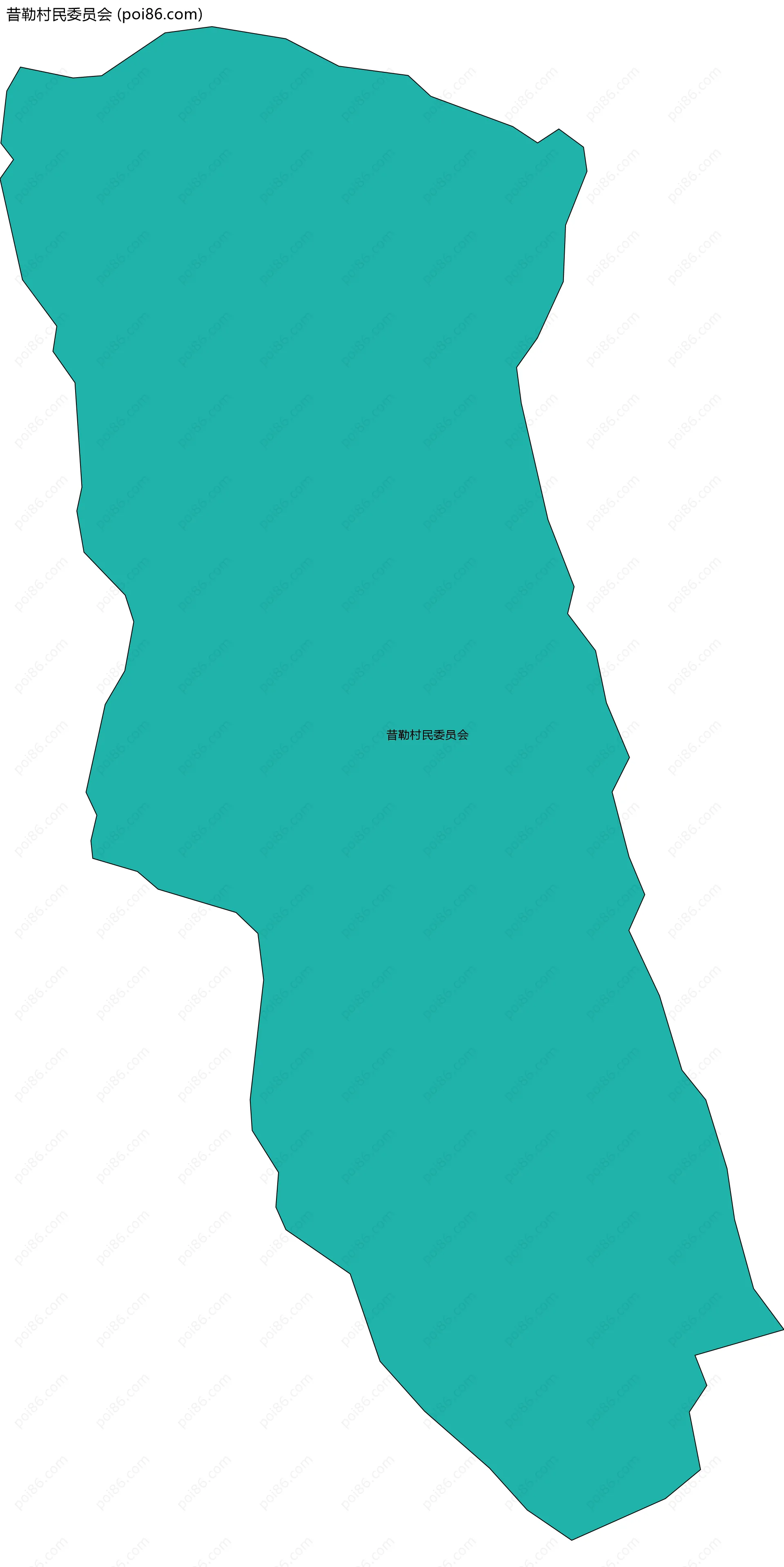 昔勒村民委员会边界地图