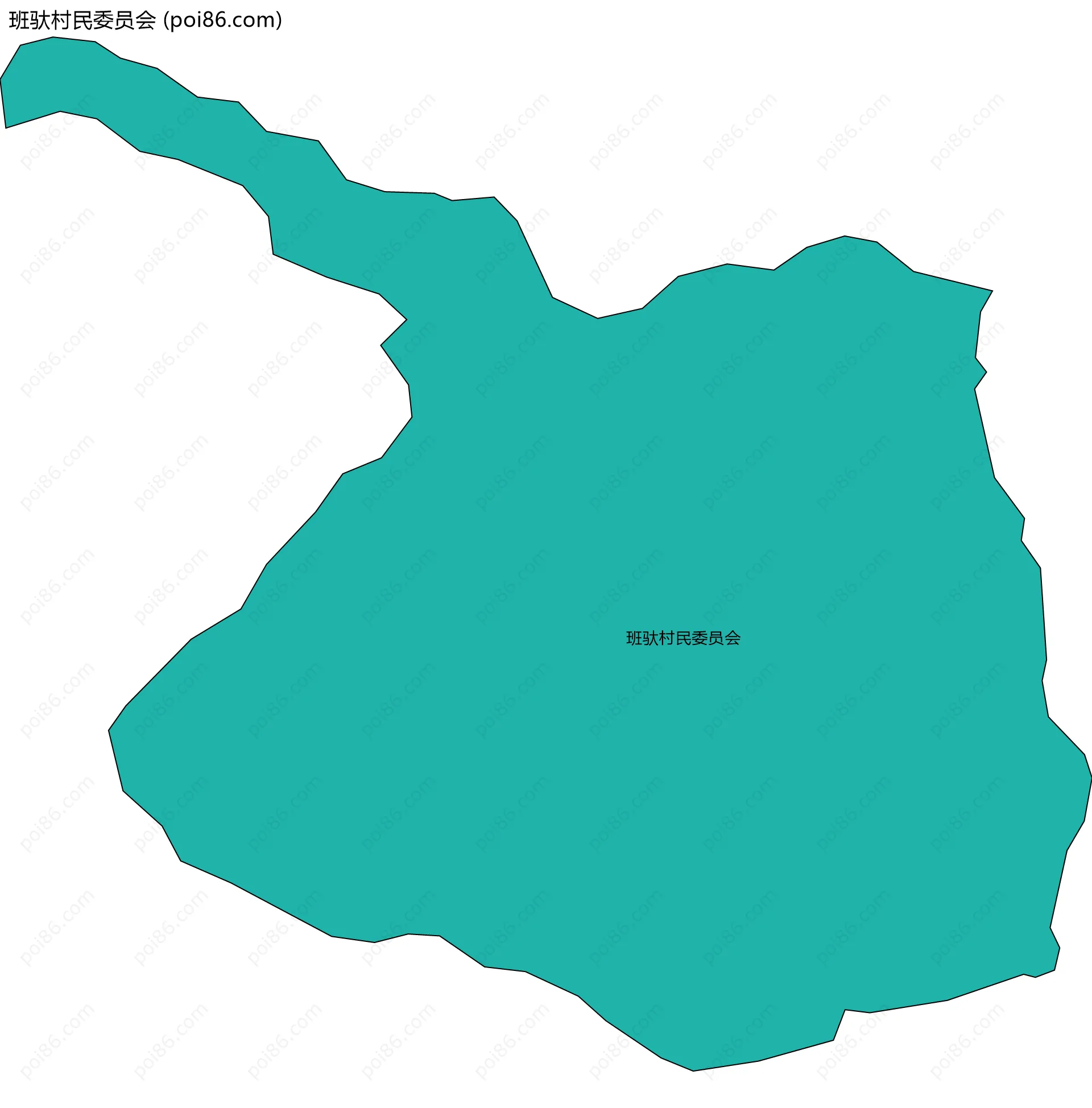 班驮村民委员会边界地图