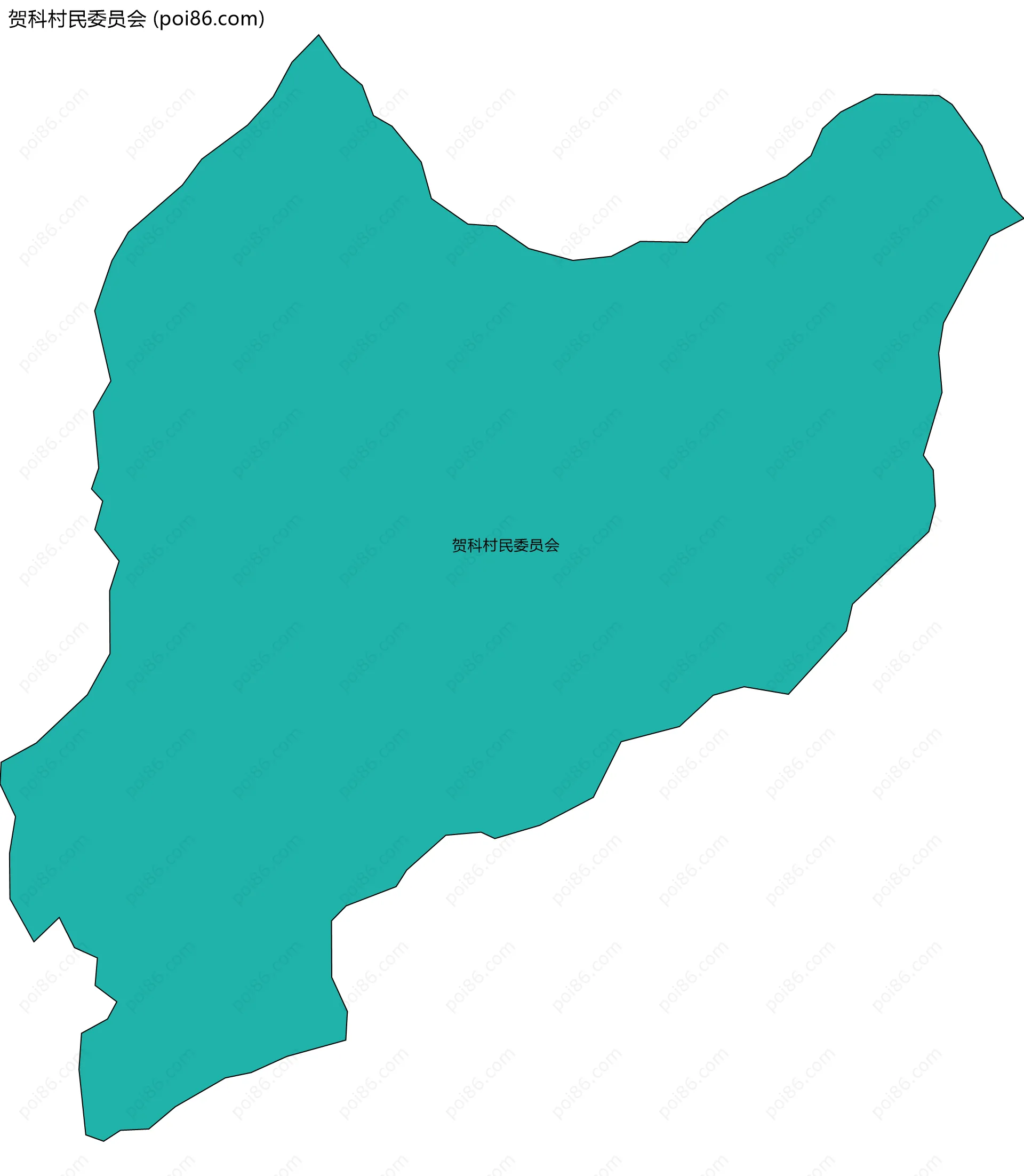 贺科村民委员会边界地图