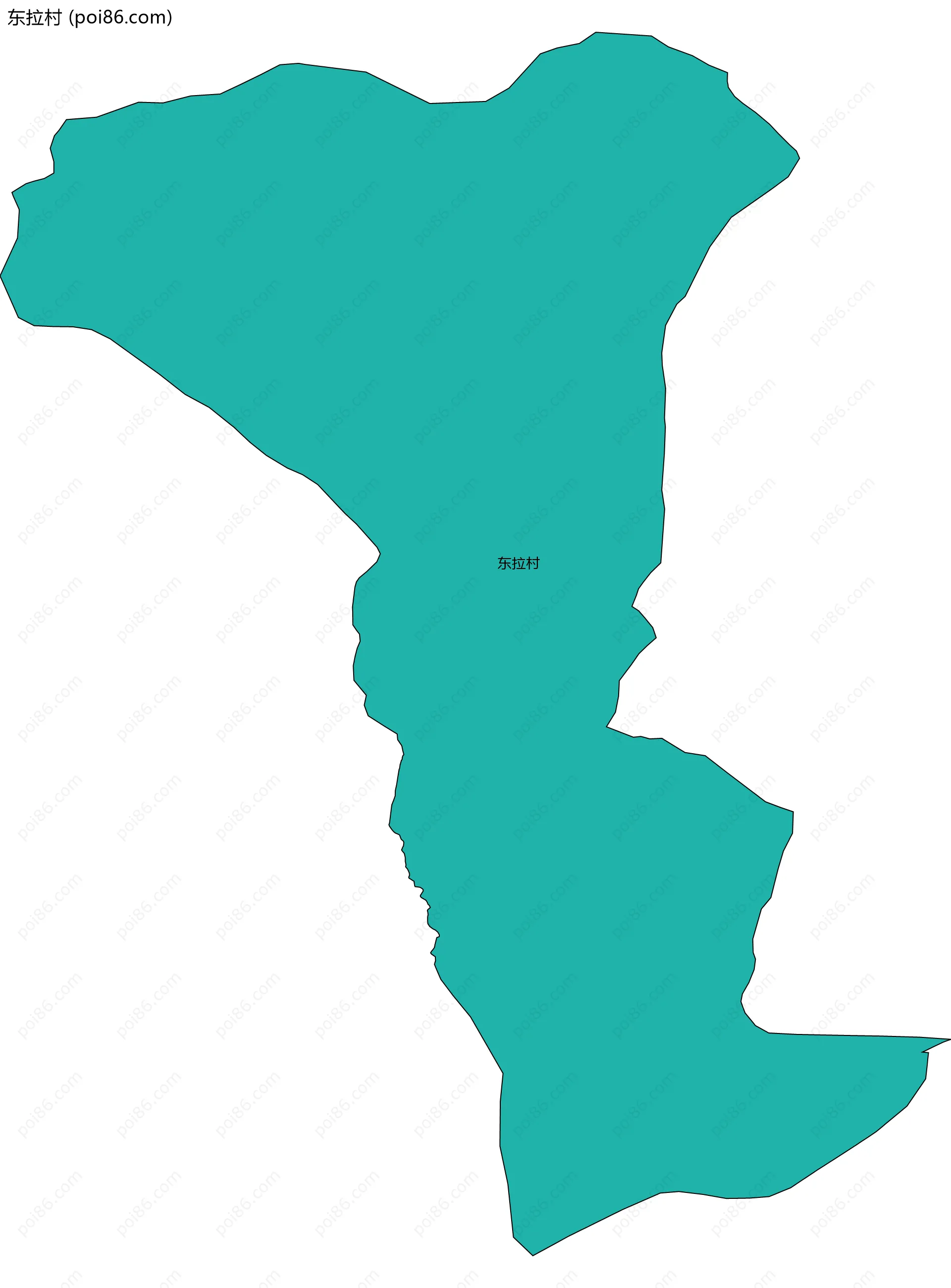 东拉村边界地图