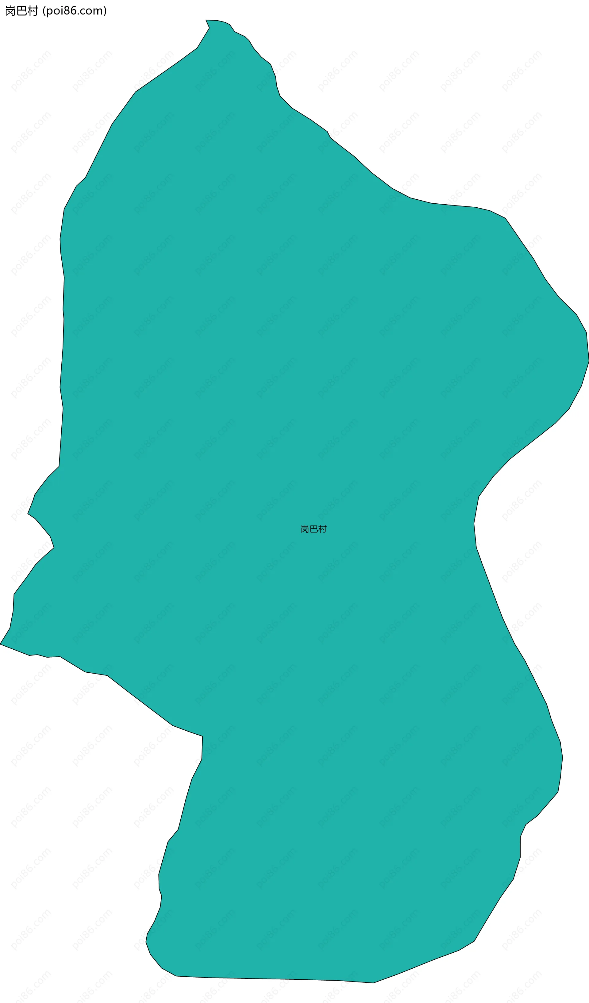 岗巴村边界地图