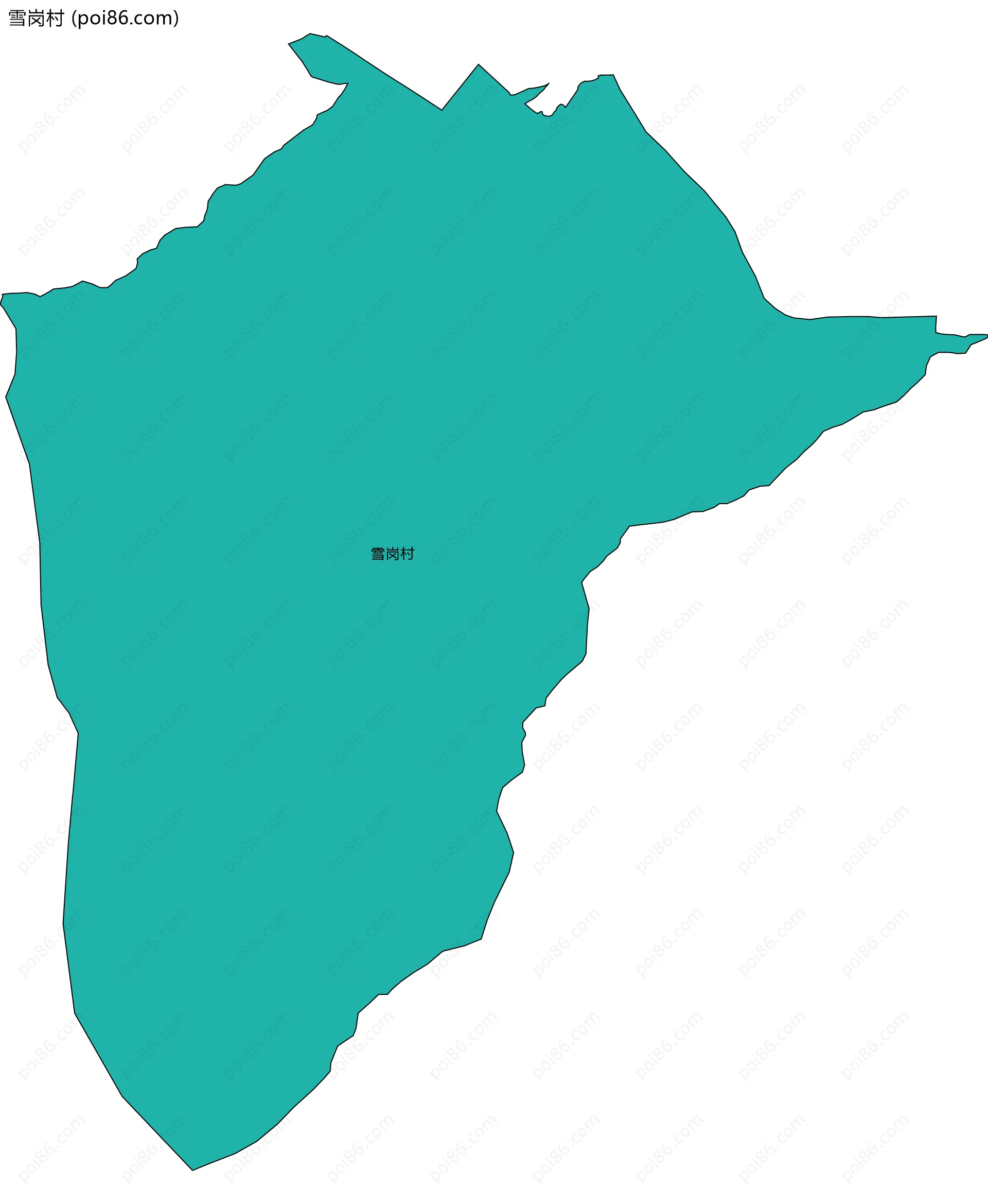 雪岗村边界地图