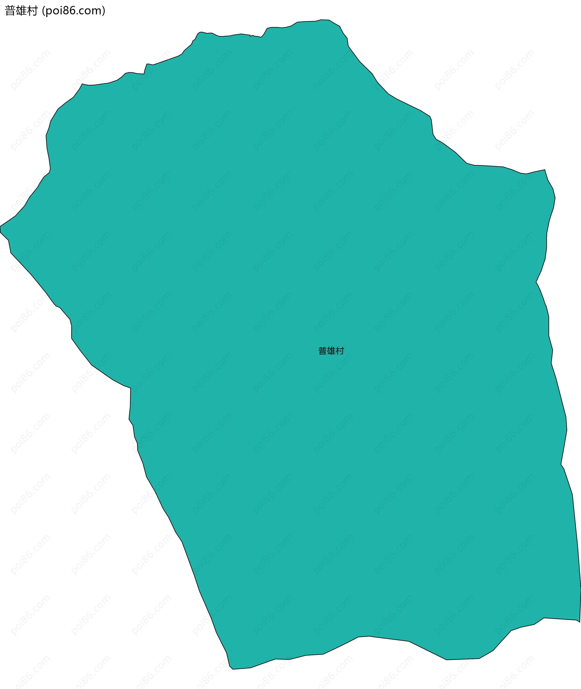 普雄村边界地图