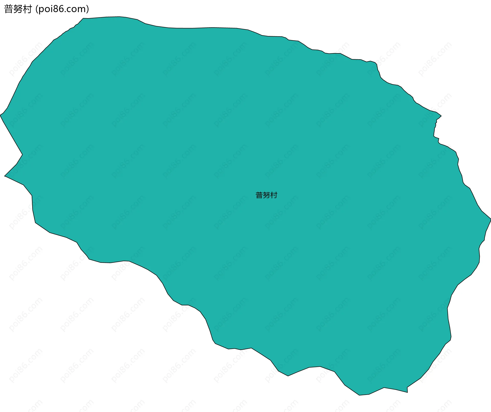 普努村边界地图