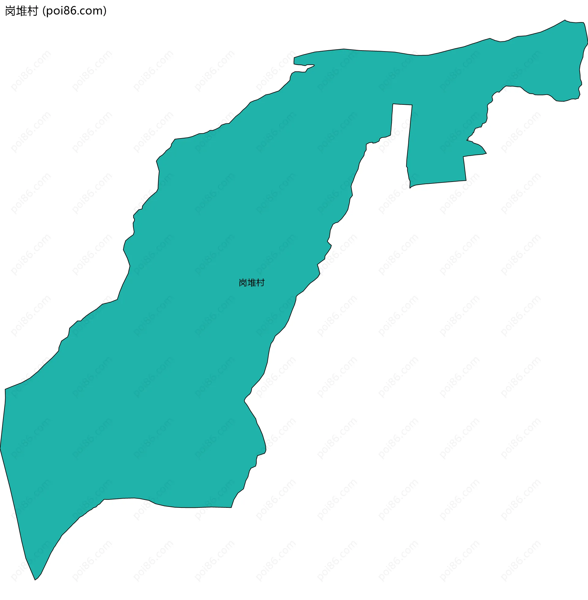 岗堆村边界地图