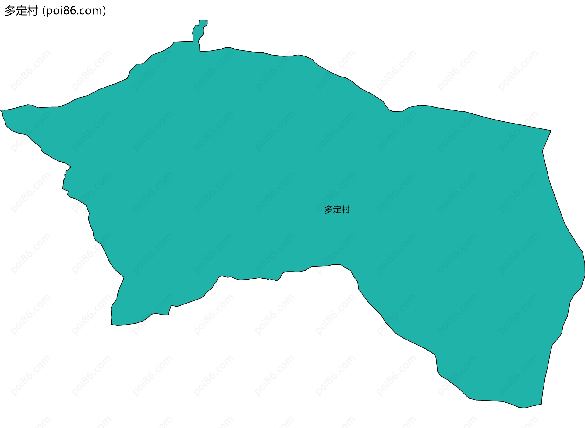 多定村边界地图
