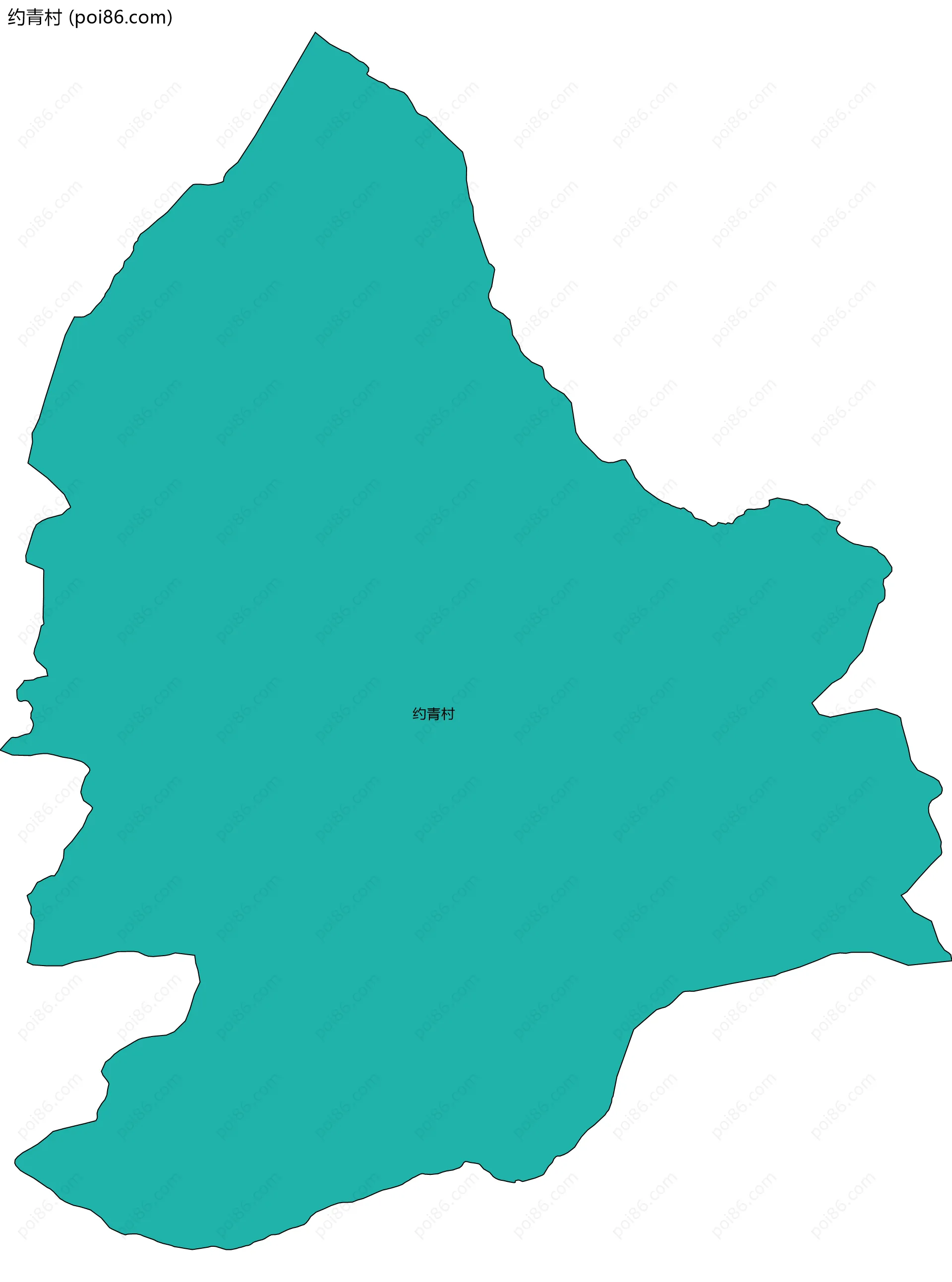 约青村边界地图