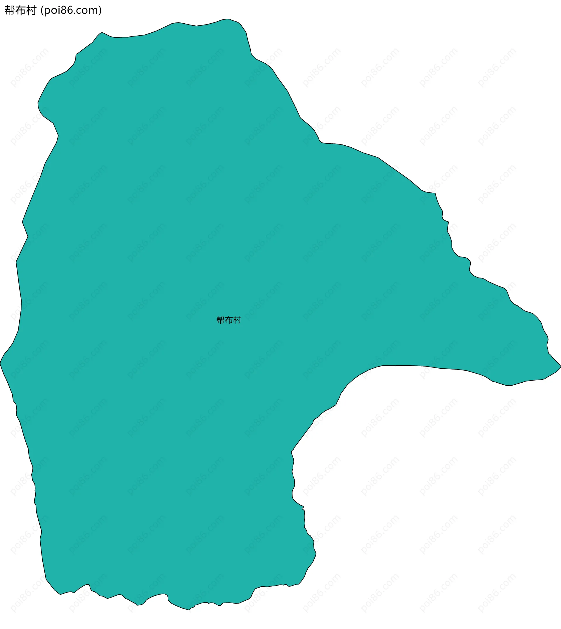 帮布村边界地图