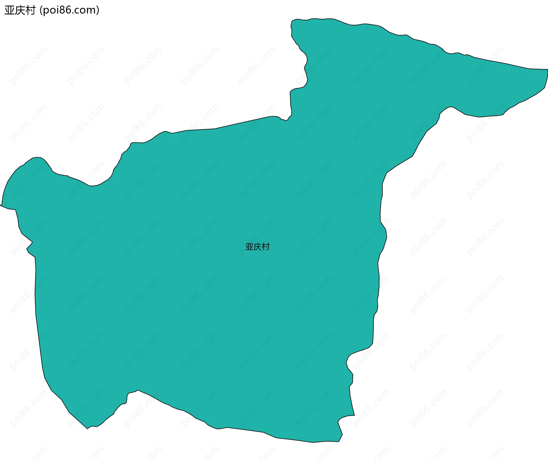 亚庆村边界地图