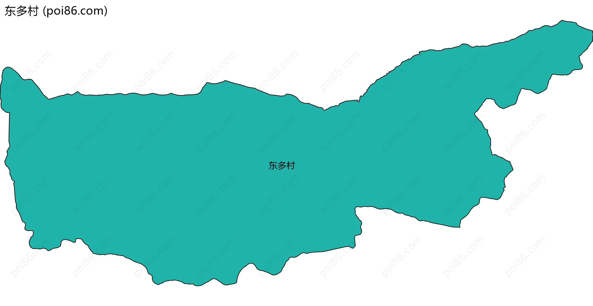 东多村边界地图