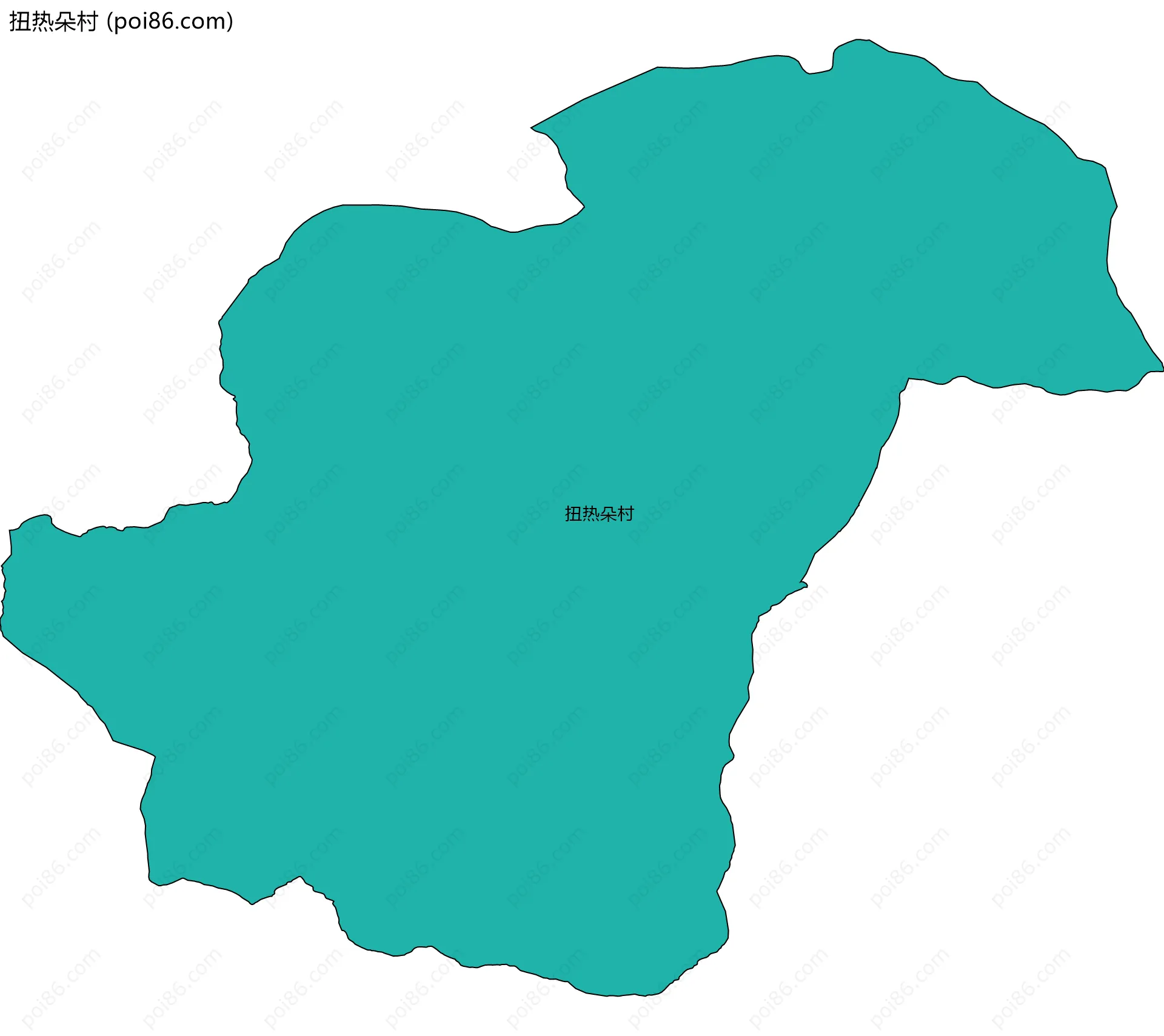 扭热朵村边界地图