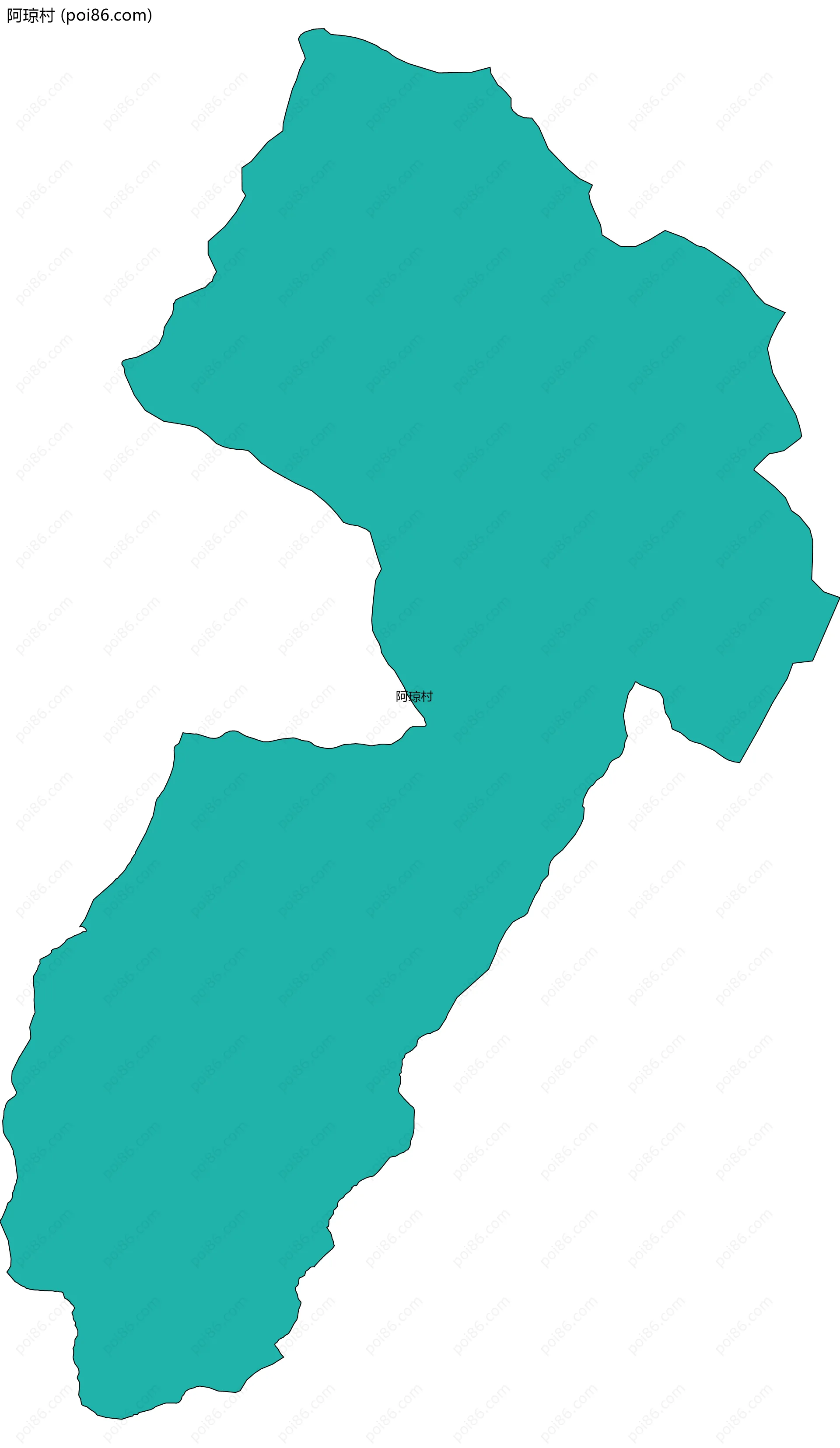 阿琼村边界地图