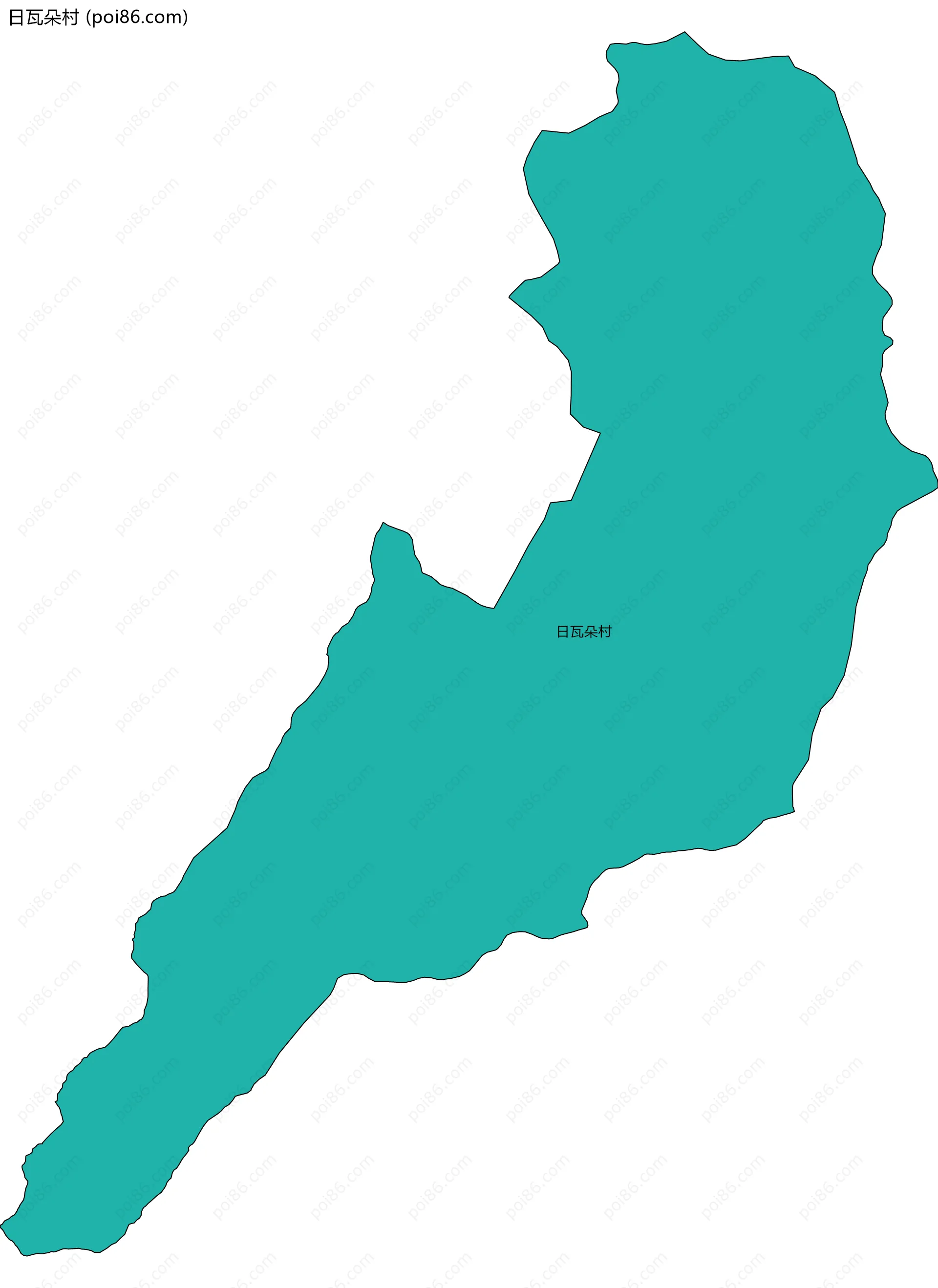 日瓦朵村边界地图