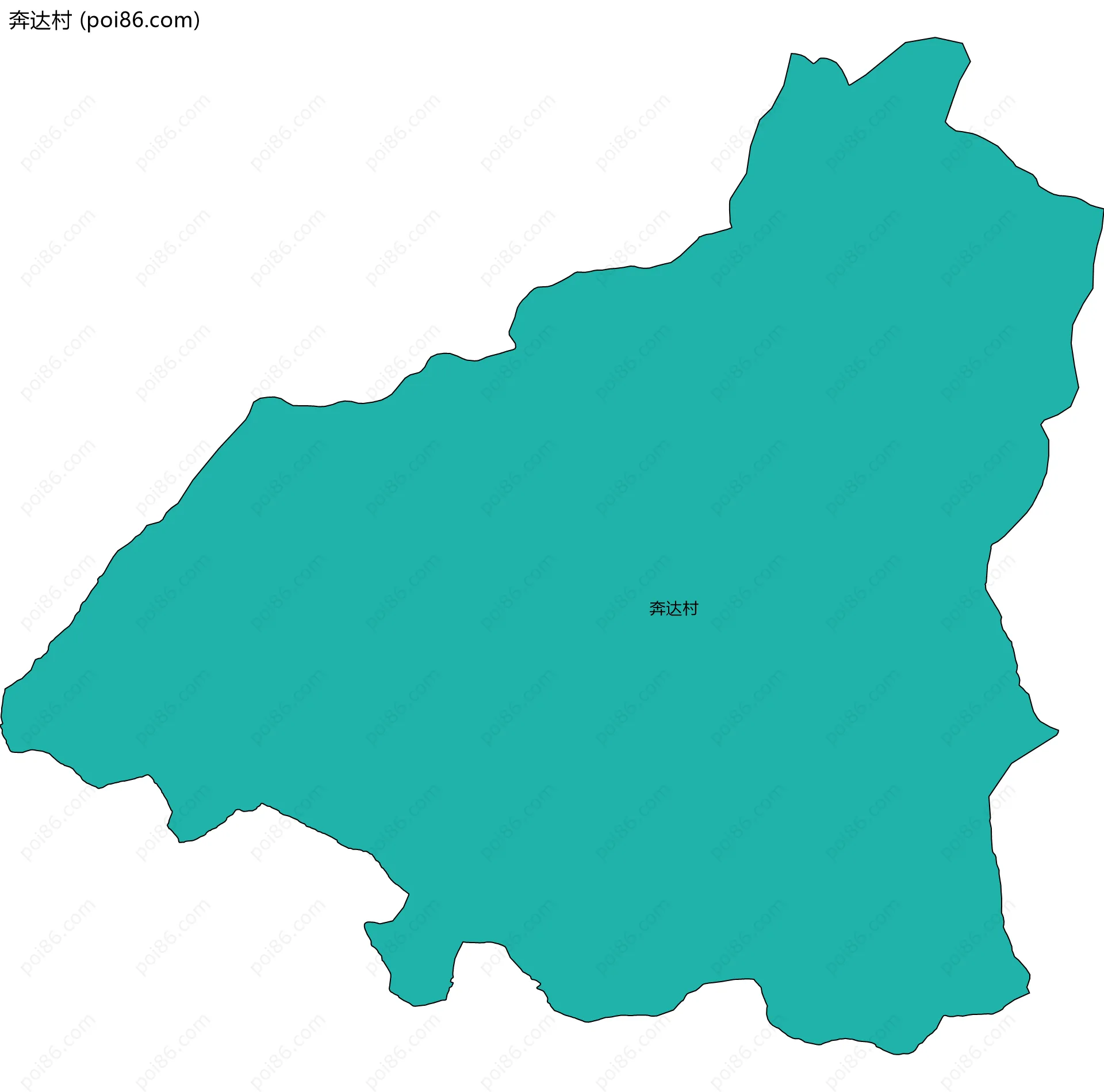 奔达村边界地图