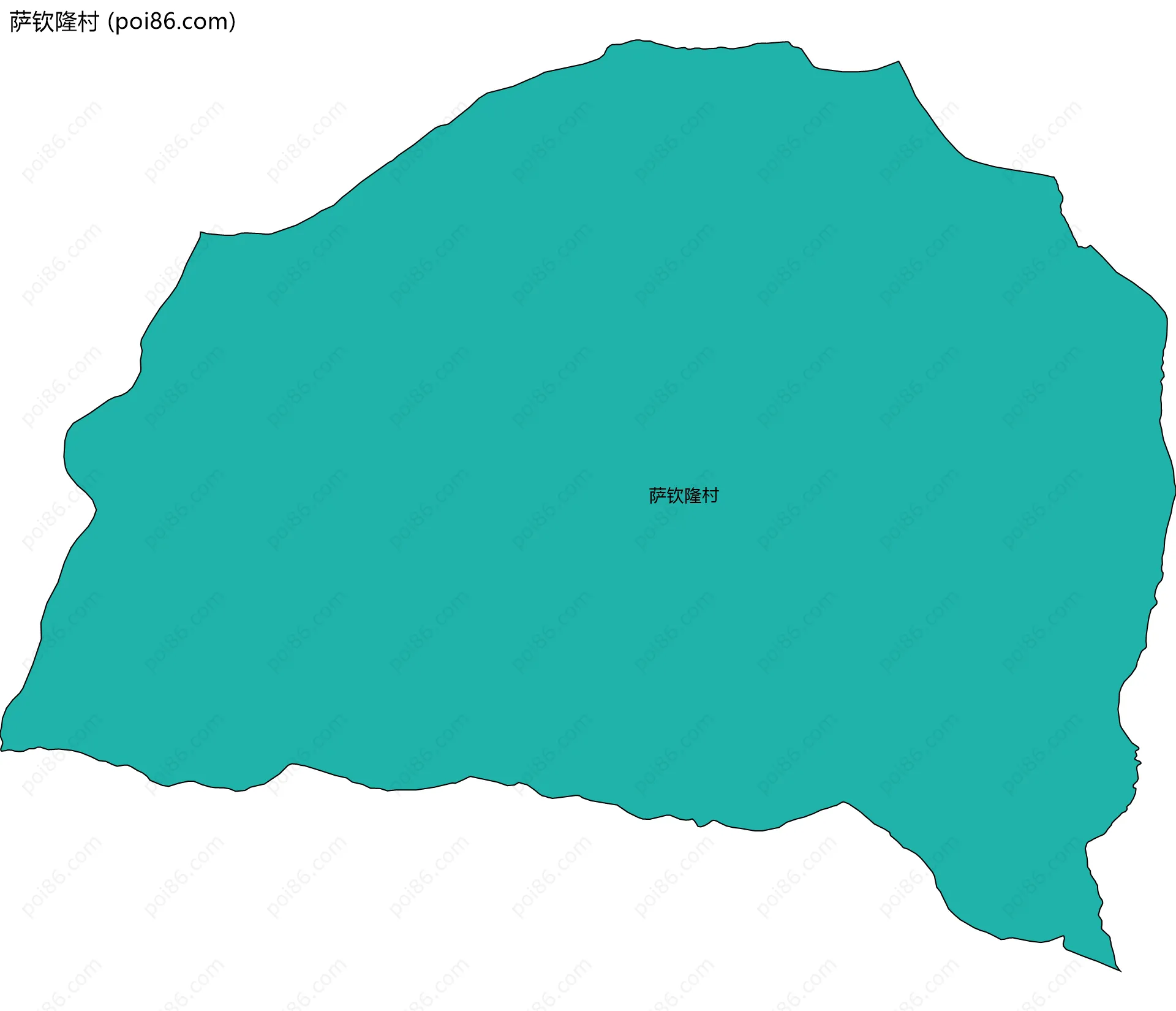 萨钦隆村边界地图