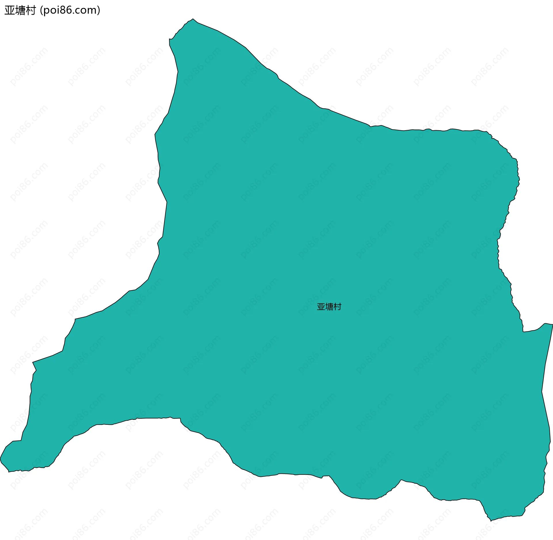 亚塘村边界地图