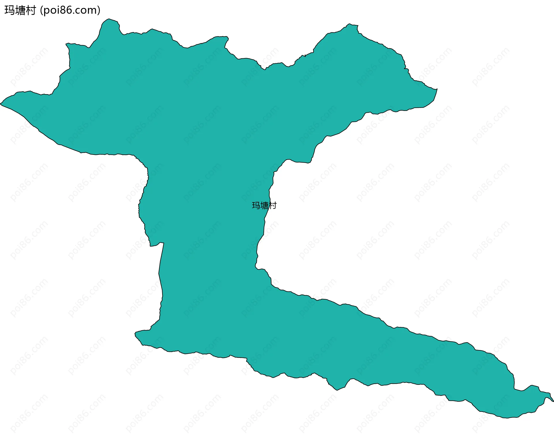 玛塘村边界地图