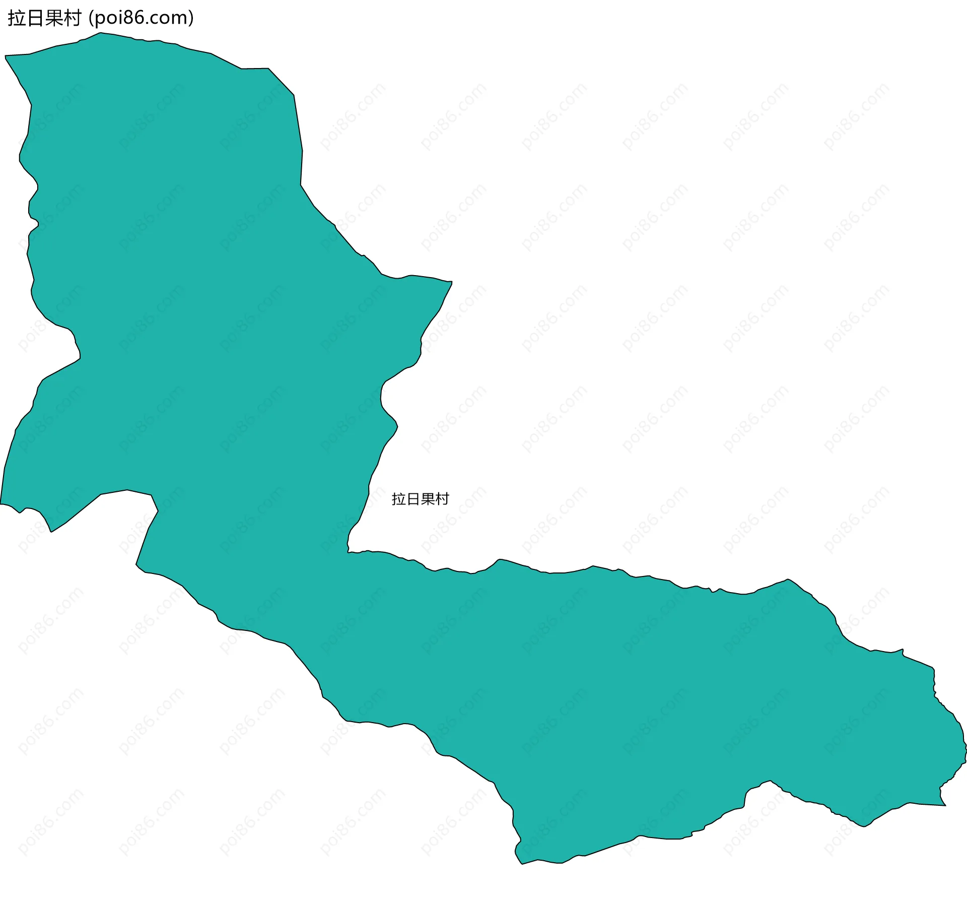 拉日果村边界地图