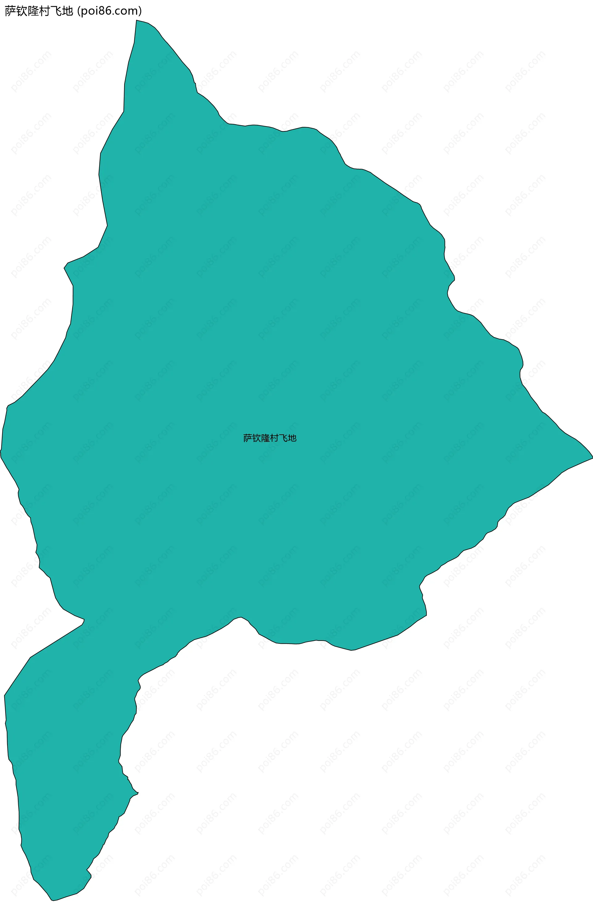 萨钦隆村飞地边界地图