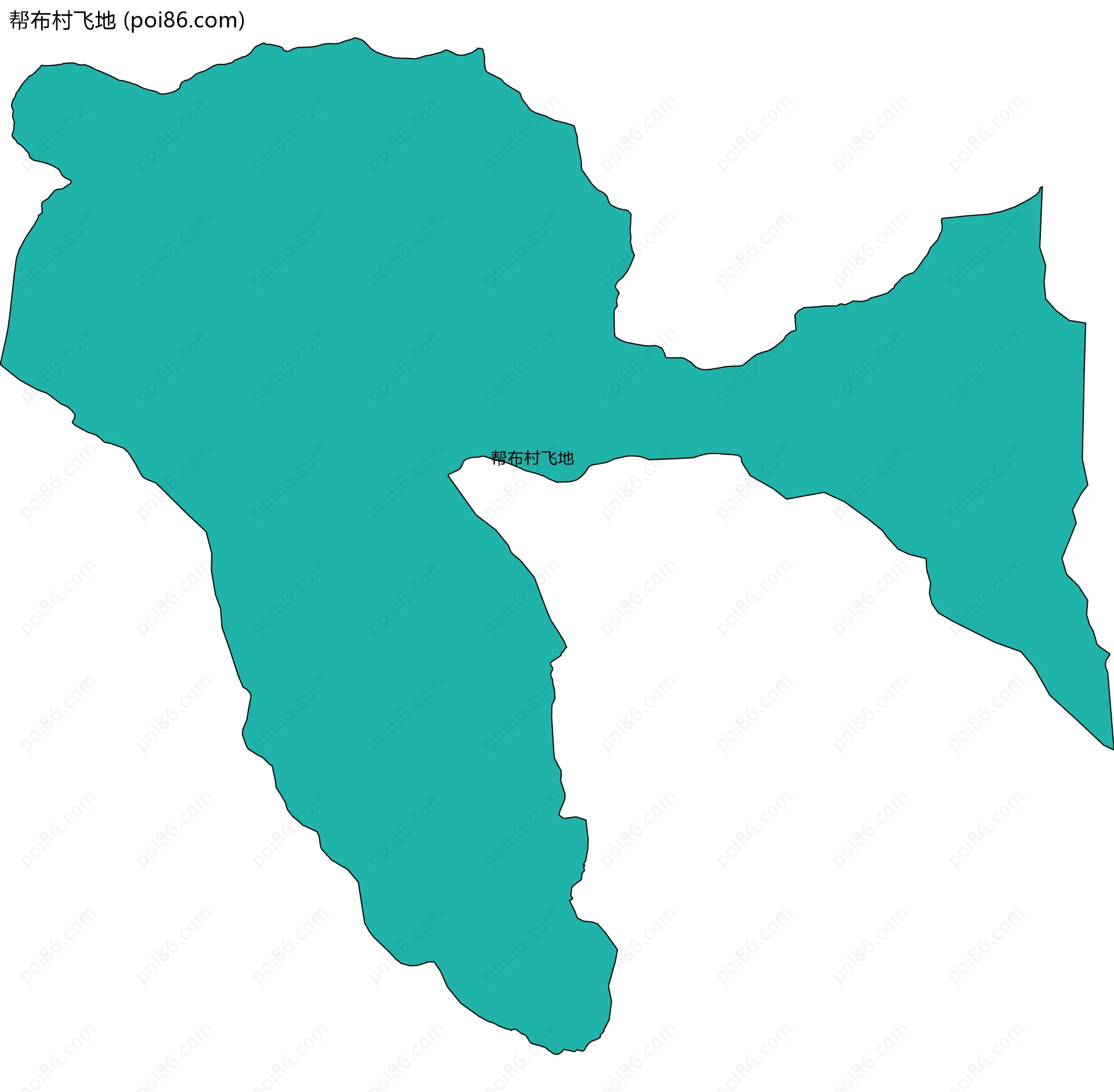 帮布村飞地边界地图