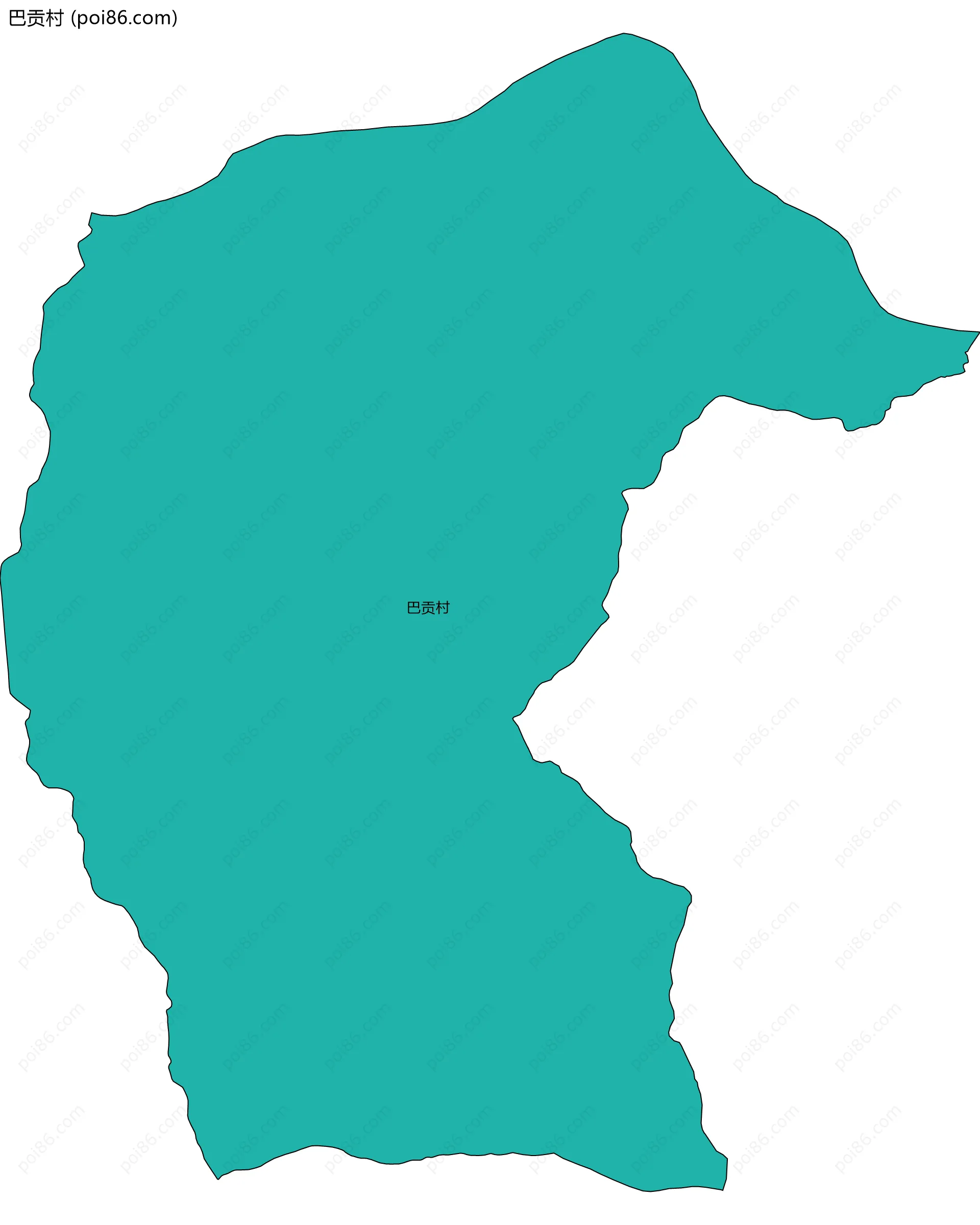 巴贡村边界地图