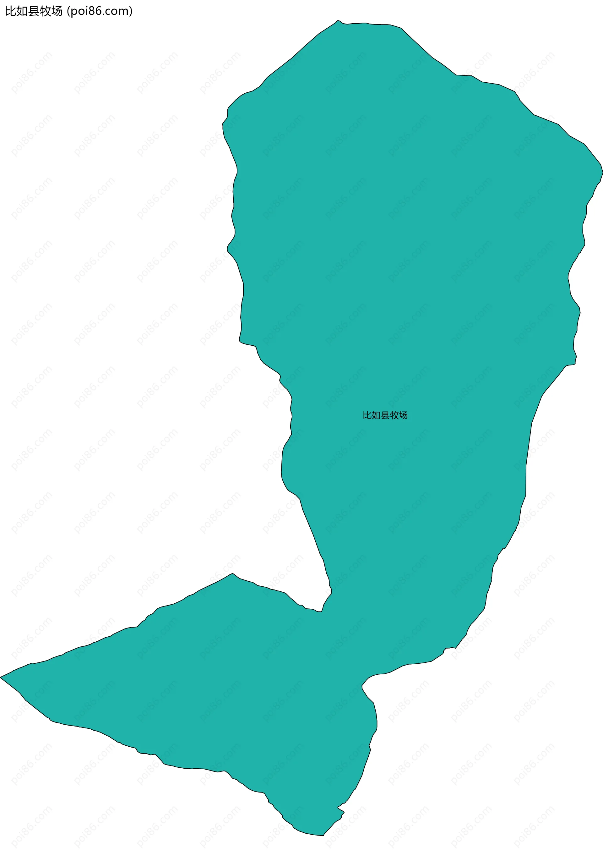 比如县牧场边界地图