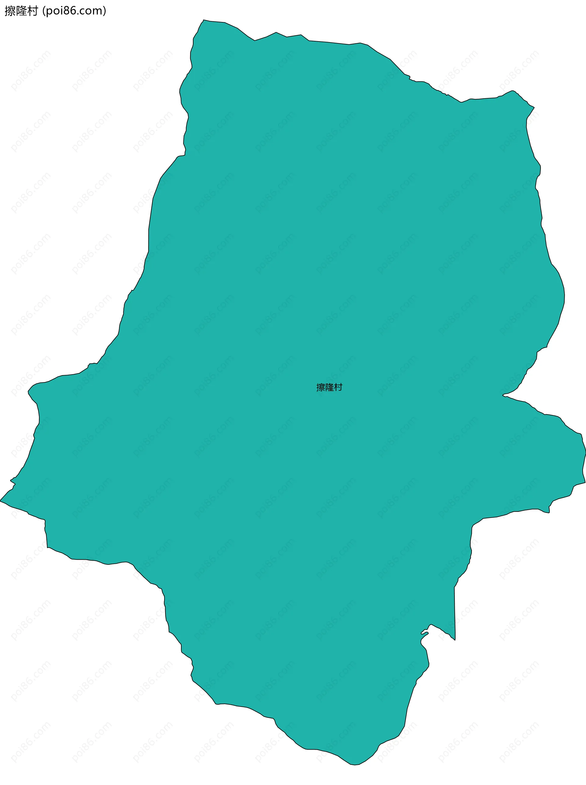 擦隆村边界地图