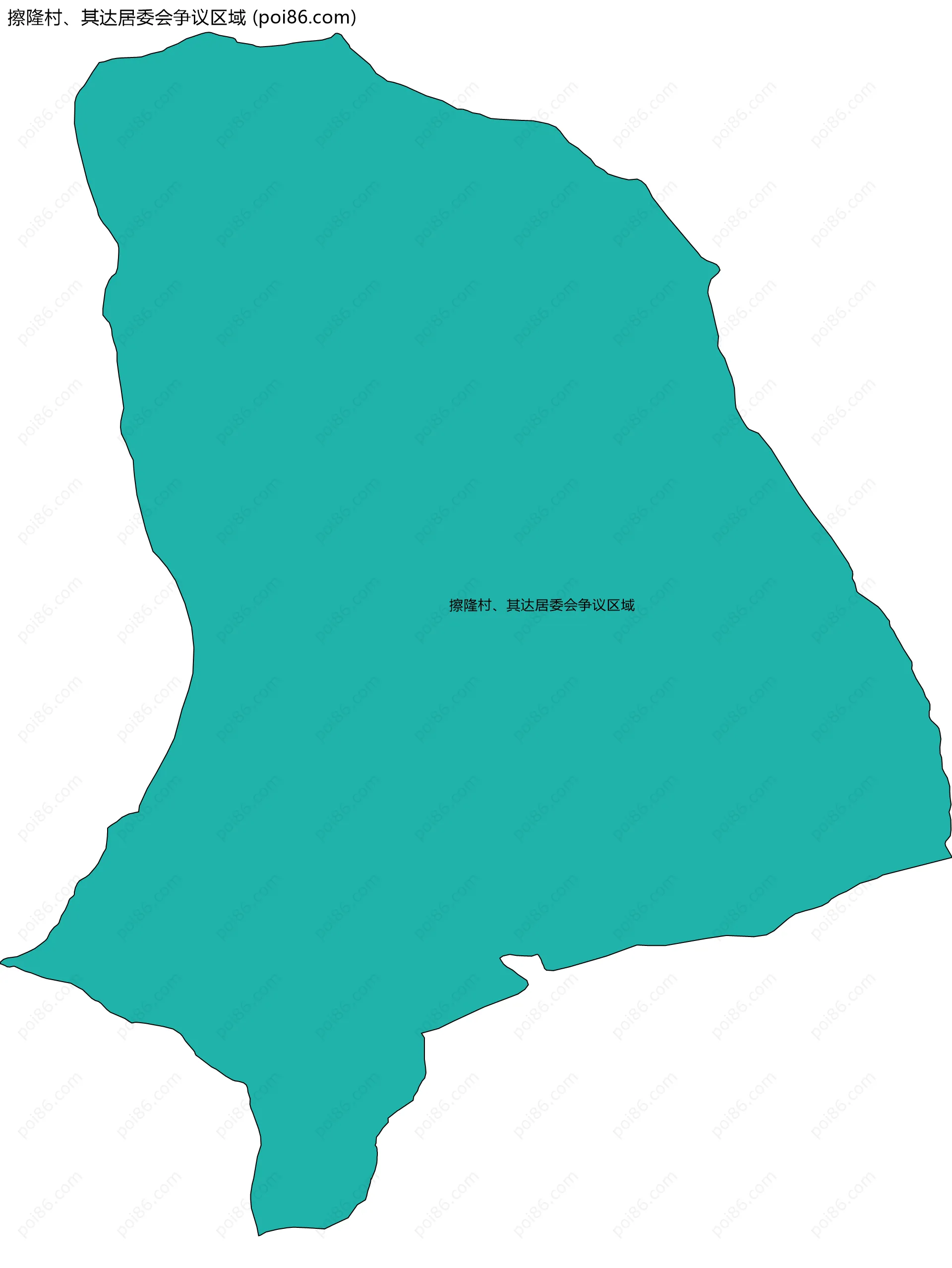 擦隆村、其达居委会争议区域边界地图