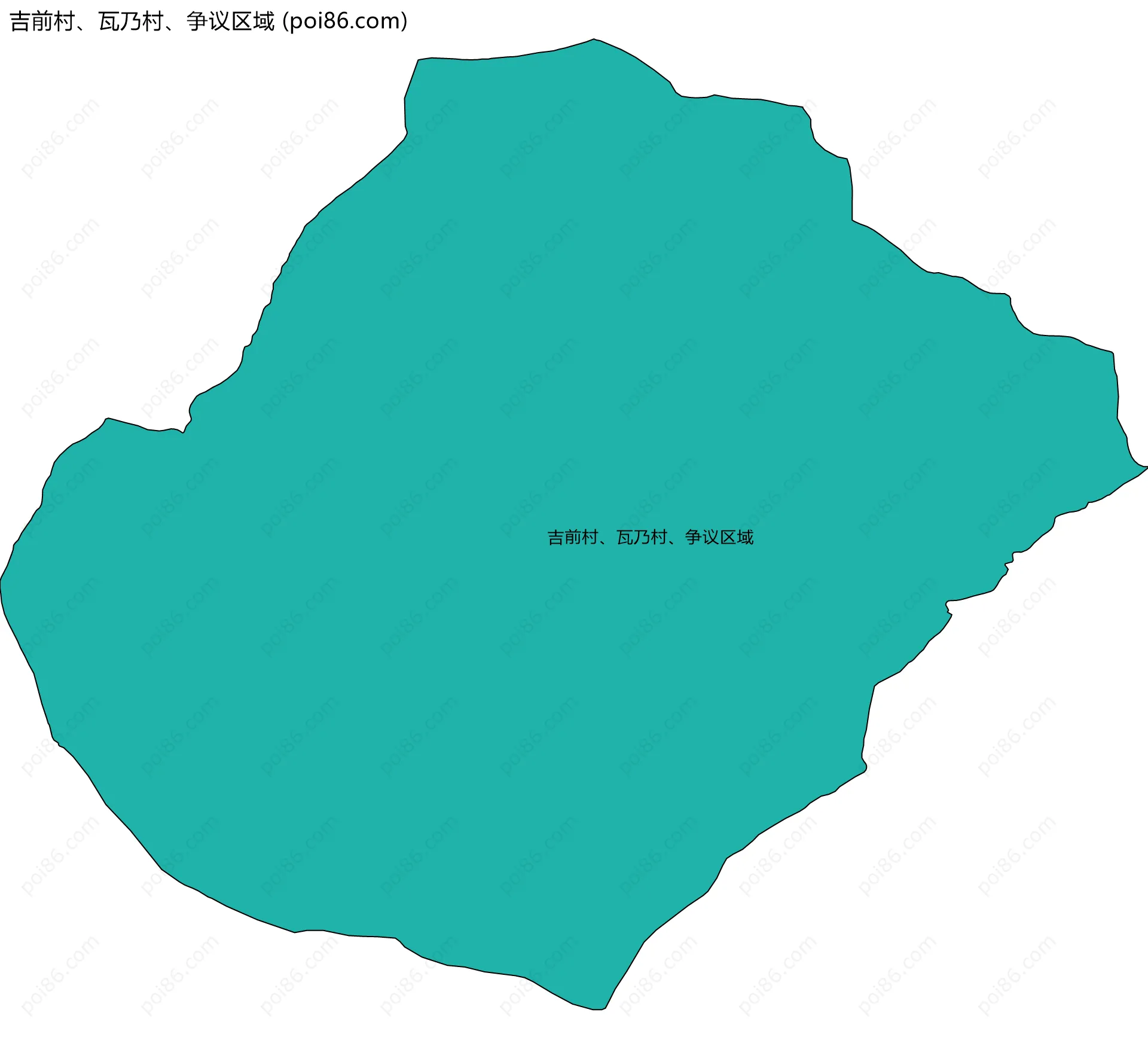 吉前村、瓦乃村、争议区域边界地图