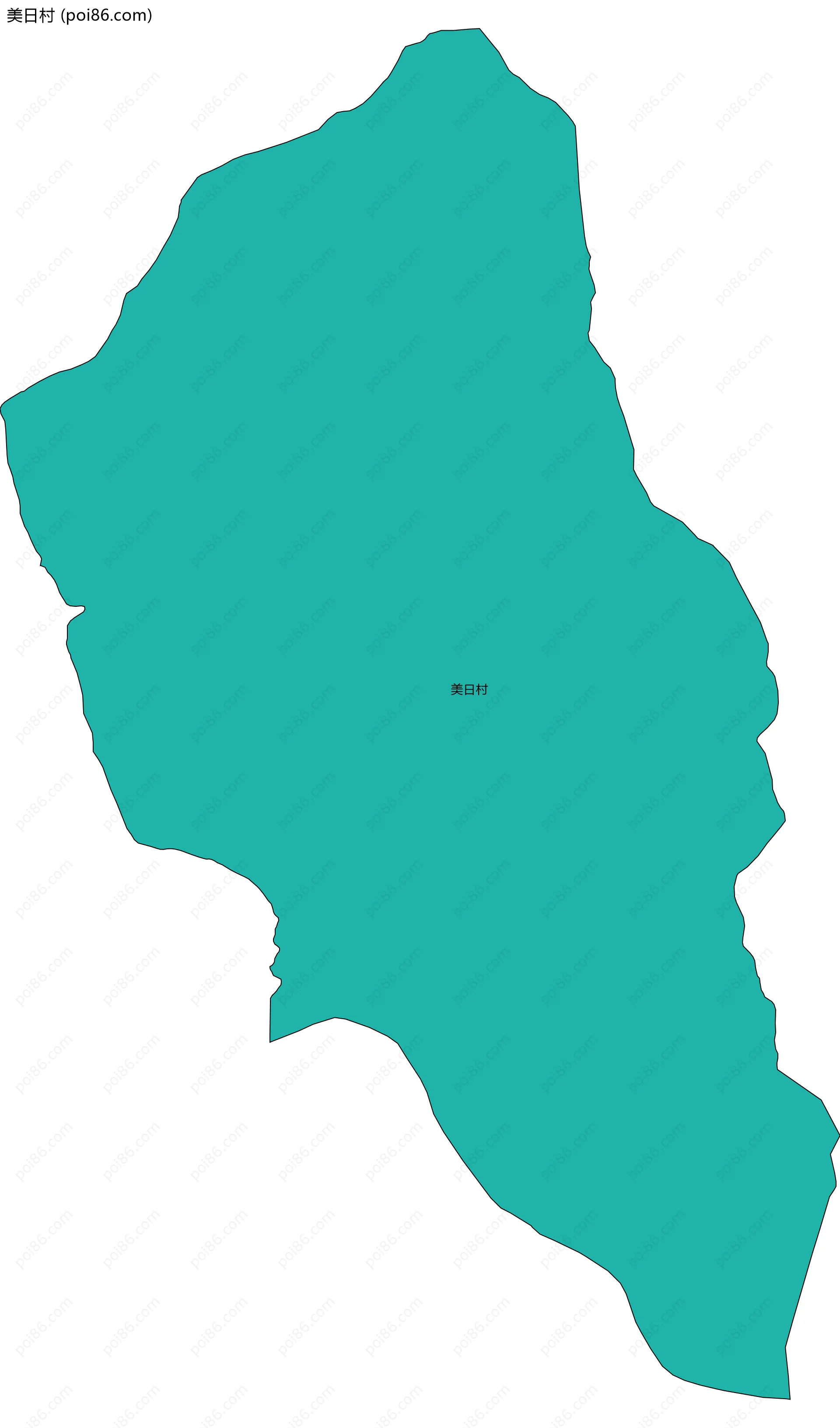 美日村边界地图