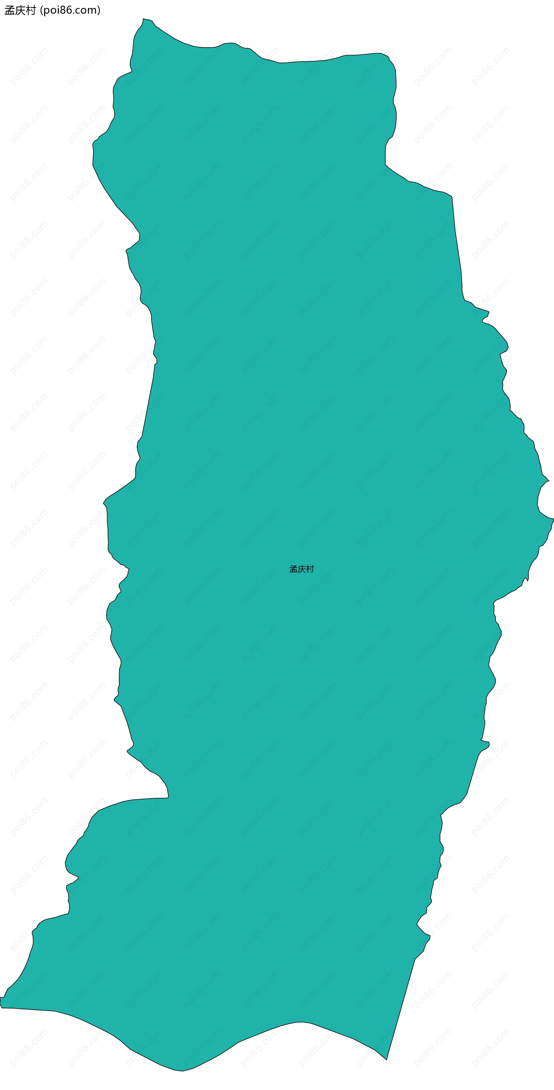 孟庆村边界地图