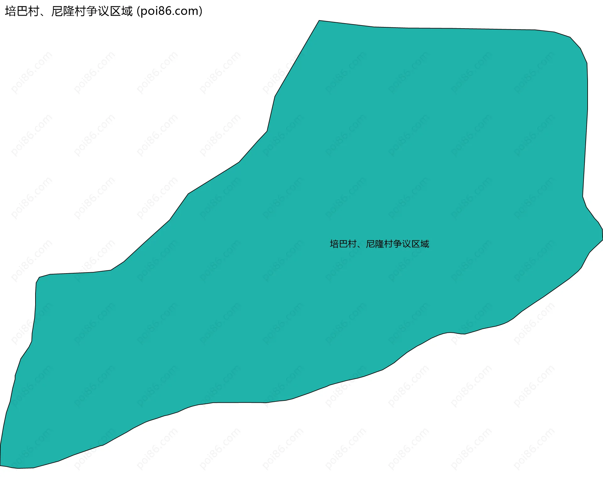 培巴村、尼隆村争议区域边界地图